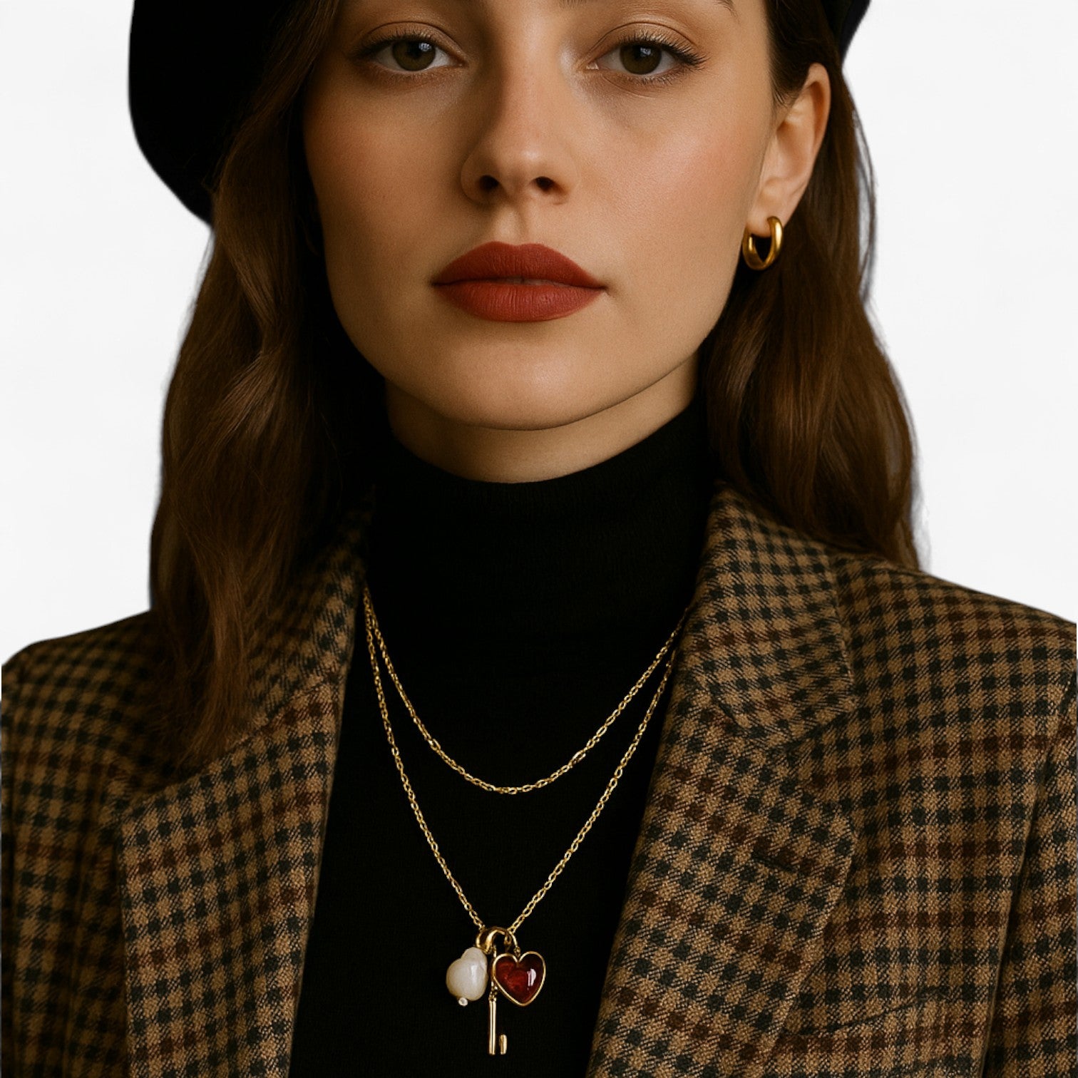 Elsie | Collana cuore con perla elegante - - elegant womens necklaces necklace NECKLACES Necklaces for Women - Concept Palermo