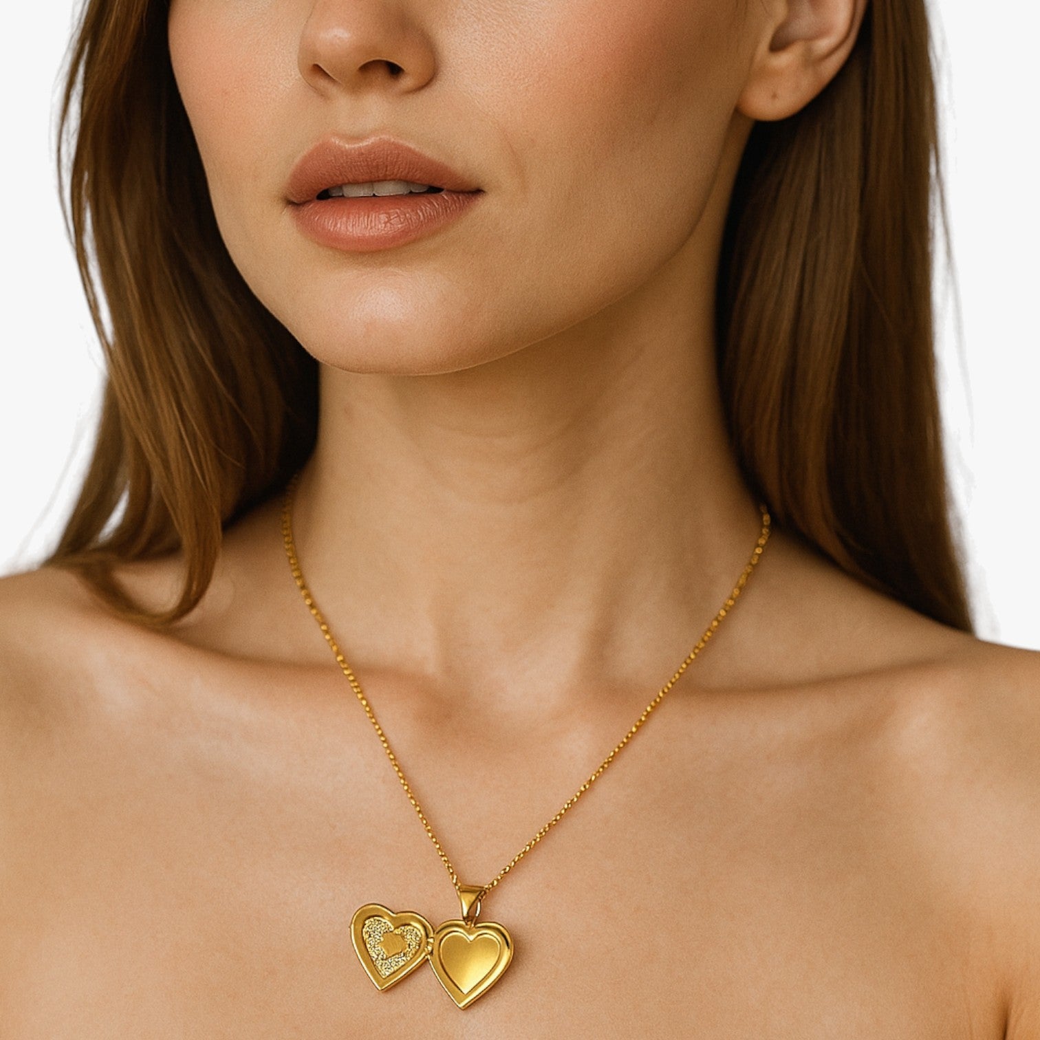 Camille | Collana Cuore con Cornice Foto Personalizzata - - elegant womens necklaces Fashion Necklaces necklace NECKLACES Necklaces for Women - Concept Palermo