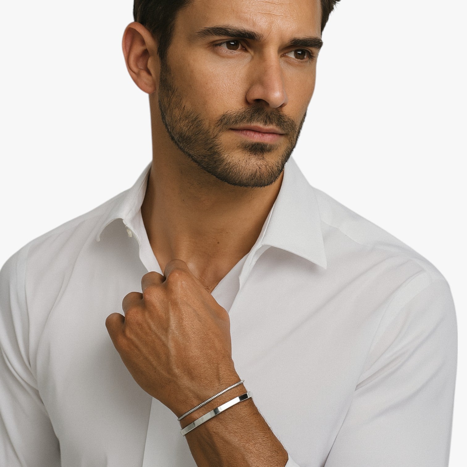 Philip | Set Bracciali Uomo in Acciaio con Dettagli Neri - - BRACELET bracelet for men BRACELETS mens bracelet - Concept Palermo