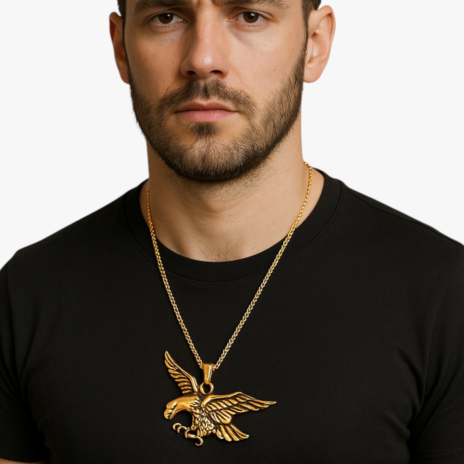 Emanuel | Collana aquila punk in acciaio - - necklace necklace for men NECKLACES - Concept Palermo