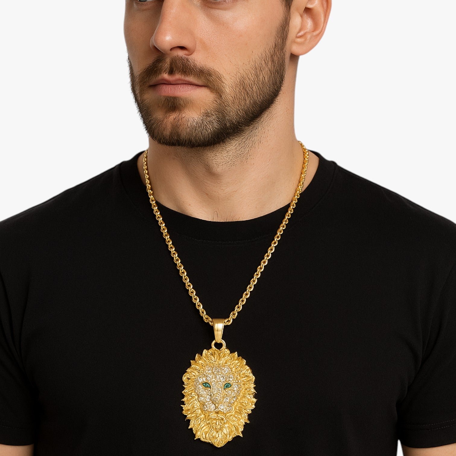 Azriel | Dominio e Stile in Ogni Dettaglio Il Leone Bling per l'Uomo che Comanda - - Fashion Necklaces necklace necklace for men NECKLACES - Concept Palermo