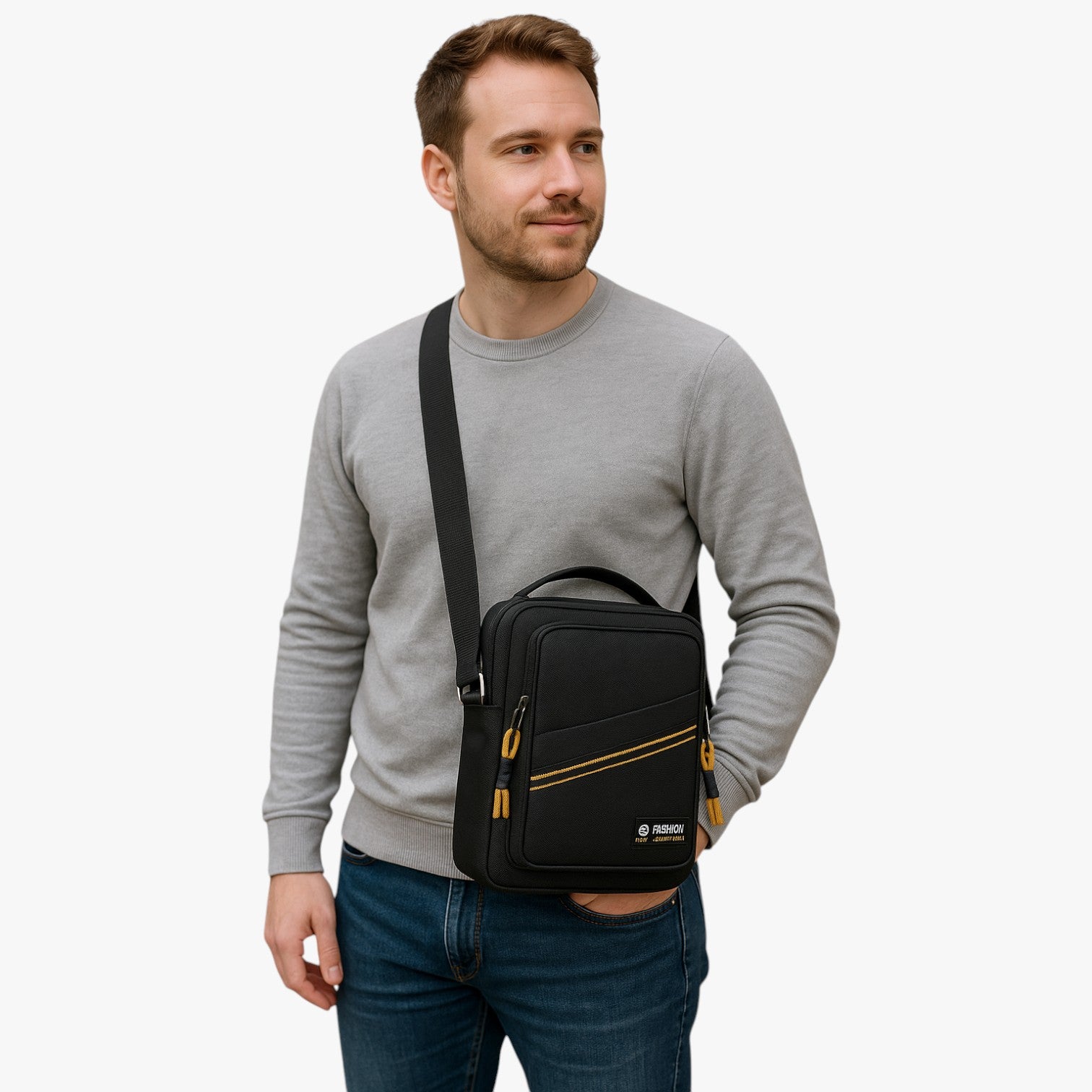 Zain | Borsa messenger antifurto da viaggio uomo - - bag Bags bags for men Crossbody Bags mens bag Shoulder & Crossbody Bags - Concept Palermo