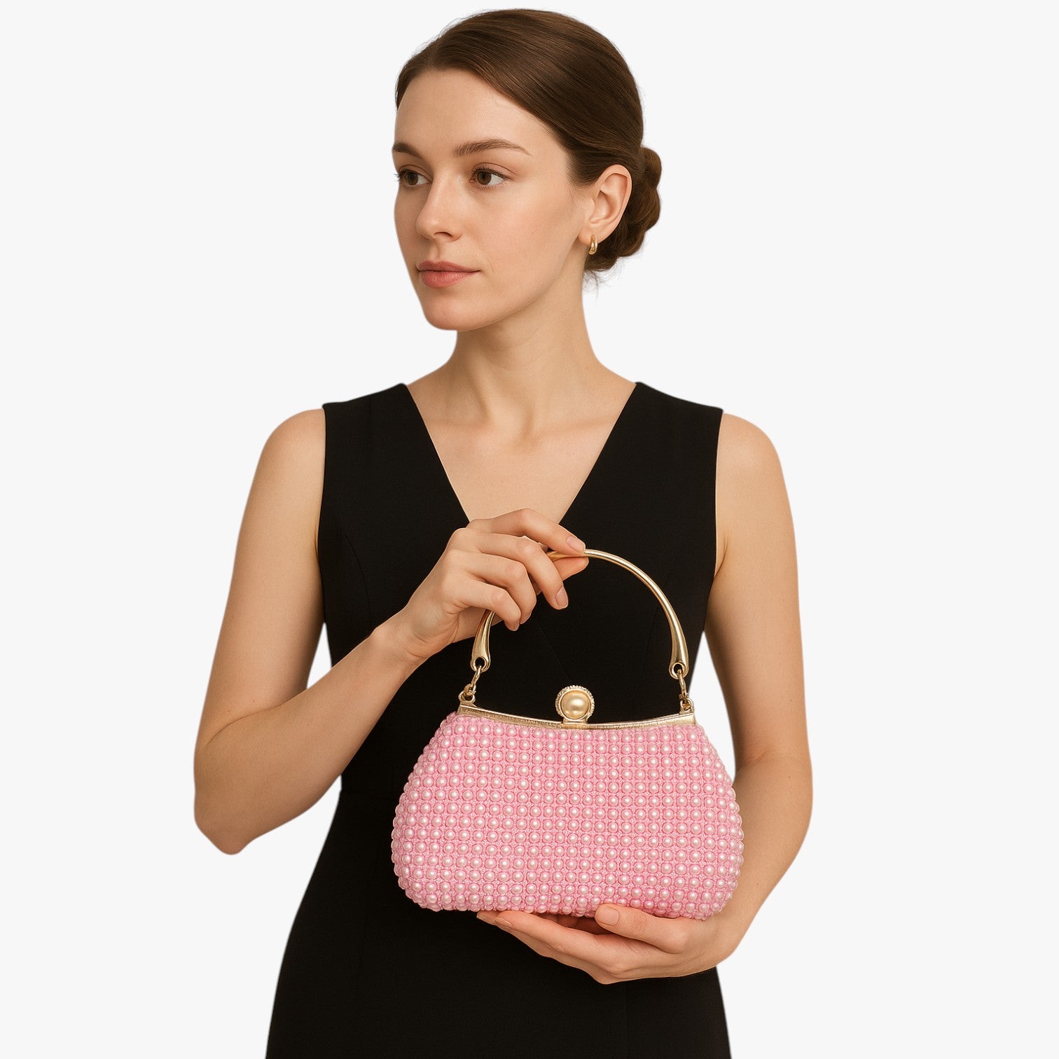 Aviana | Elegante borsa da sera in perle con manico a catena - - bag Bags handbags women bags Women's handbags - Concept Palermo
