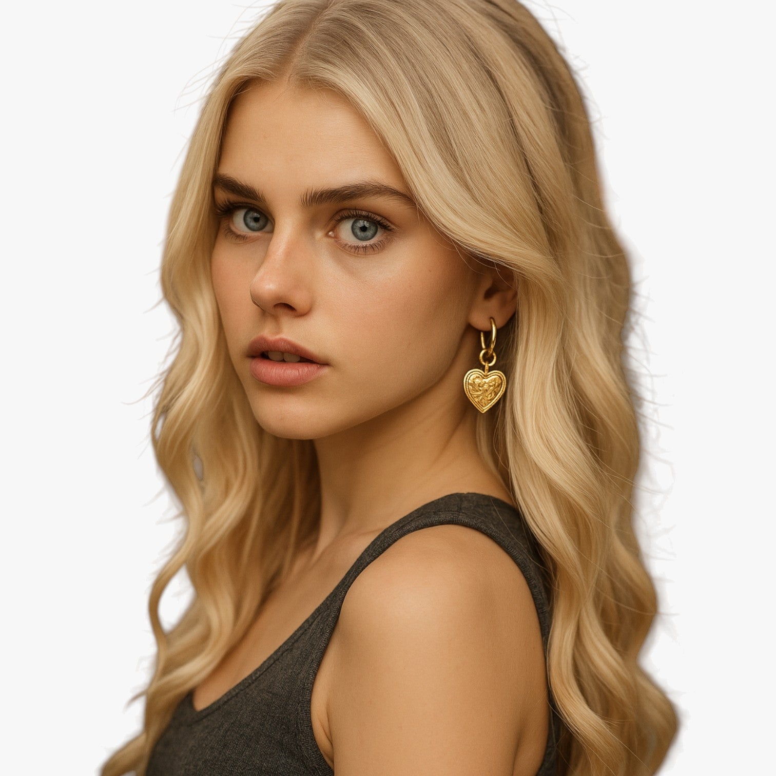 Martha | Eleganti orecchini a forma di cuore retrò - - EARRINGS Earrings for Women Girls New Fashion Earrings womens earring - Concept Palermo