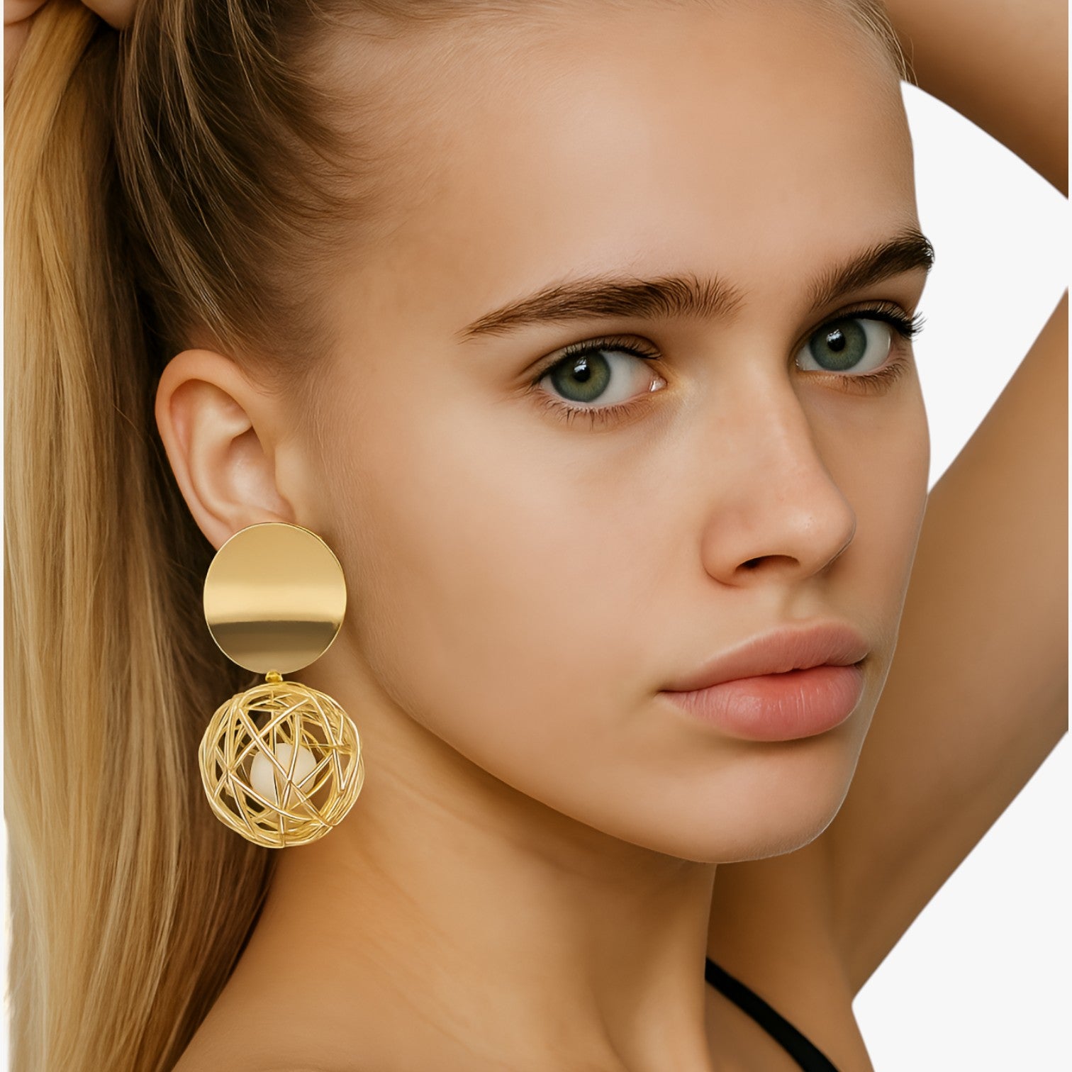 Genalyn | Orecchini a sfera in oro - con un tocco vintage - - EARRINGS New Fashion Earrings womens earring - Concept Palermo