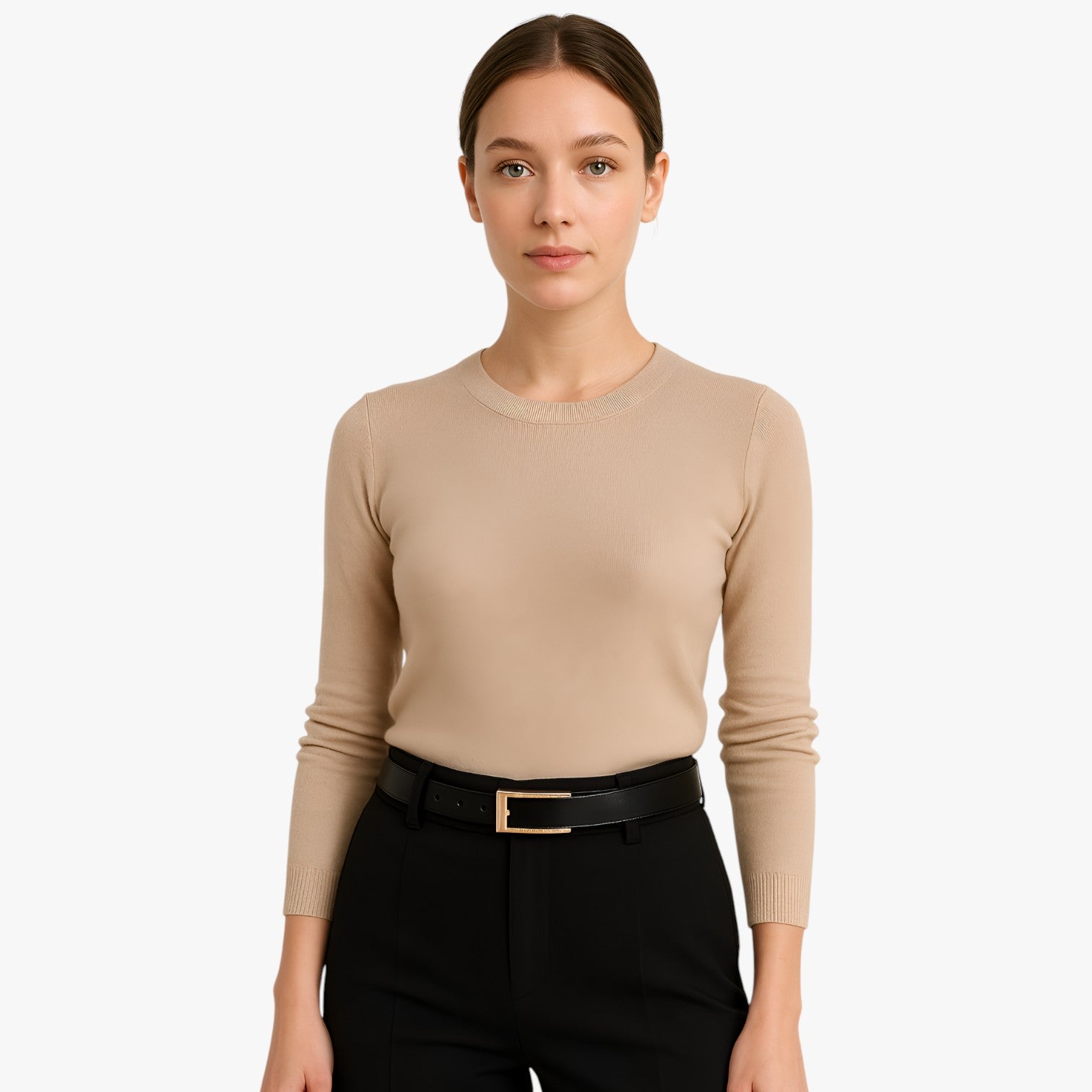 Blair | Cintura da donna in pelle autentica di alta qualità con fibbia dorata, cintura sottile per vestiti - - Belts waist belt for women Womens belt - Concept Palermo