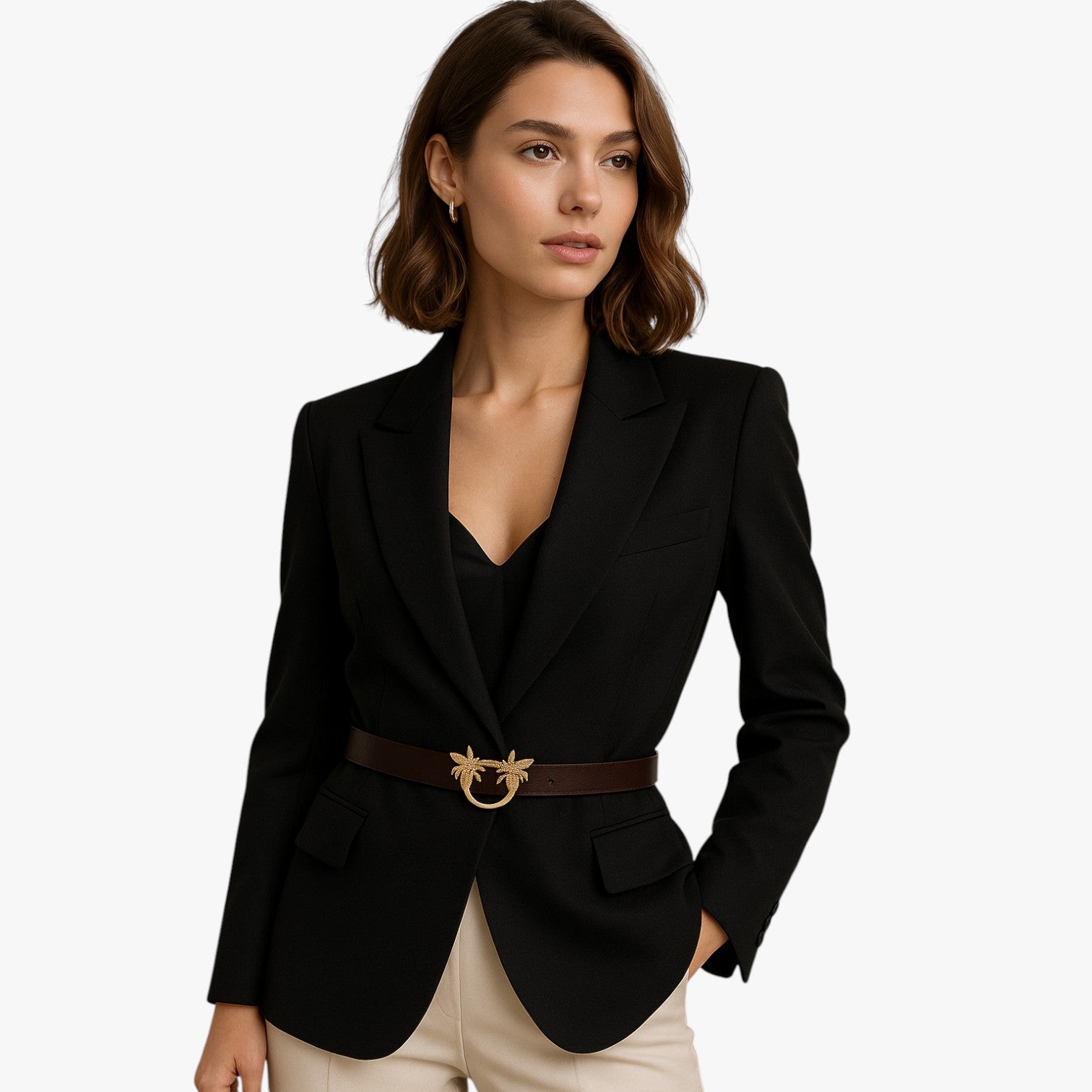 Sabrina | Cintura elegante in pelle con fibbia di design - - Belts waist belt for women Womens belt - Concept Palermo