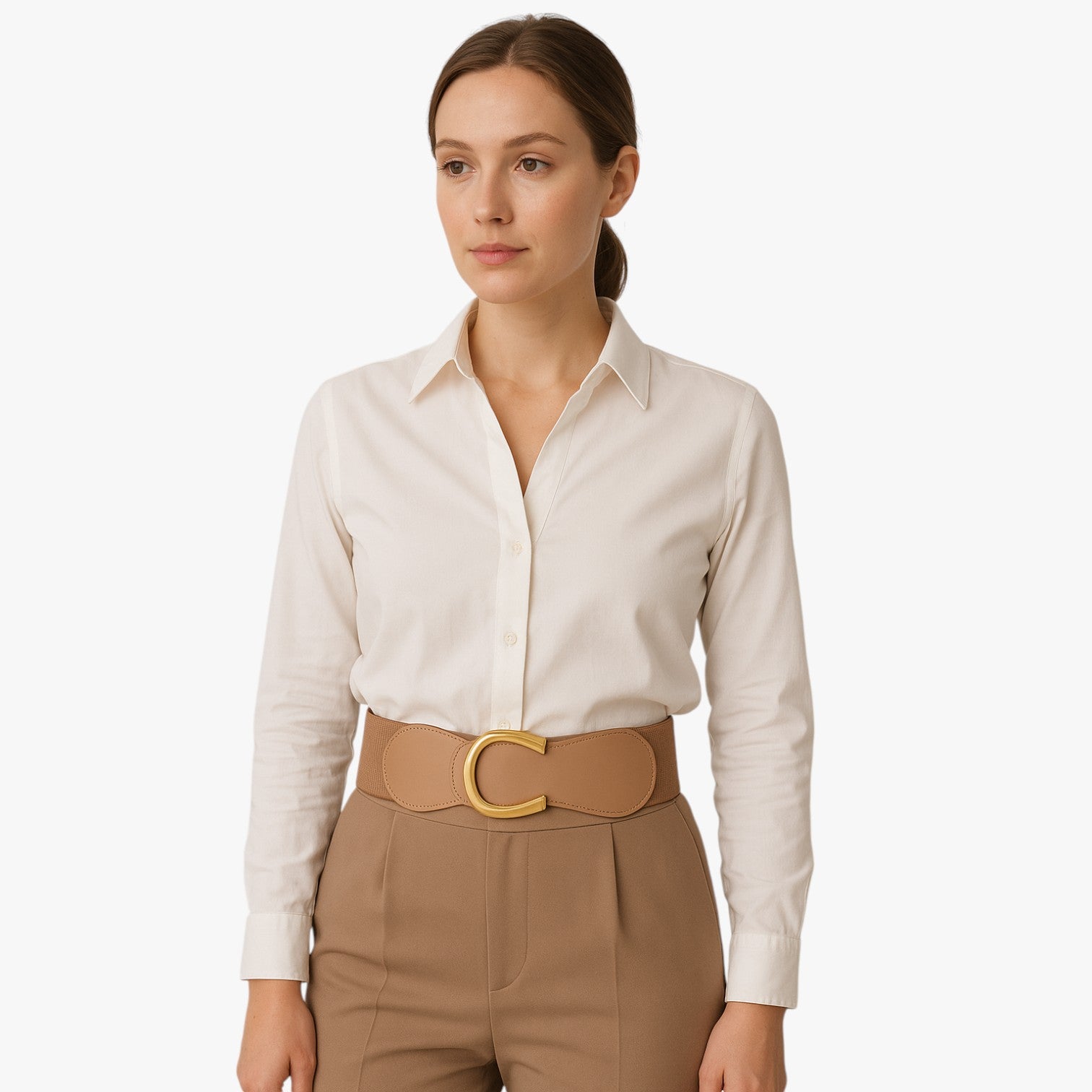 Elise | Cintura elastica larga con fibbia dorata - - Belts waist belt for women Womens belt - Concept Palermo