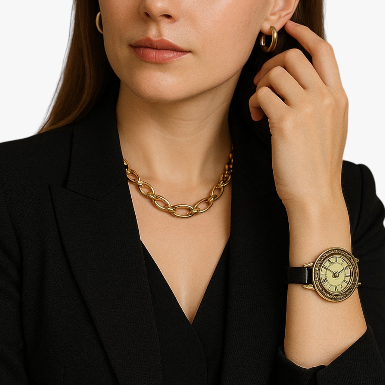 Laurel | Orologio vintage in pelle con quadrante romano - - female watch ladies watch watch watch for women watches - Concept Palermo