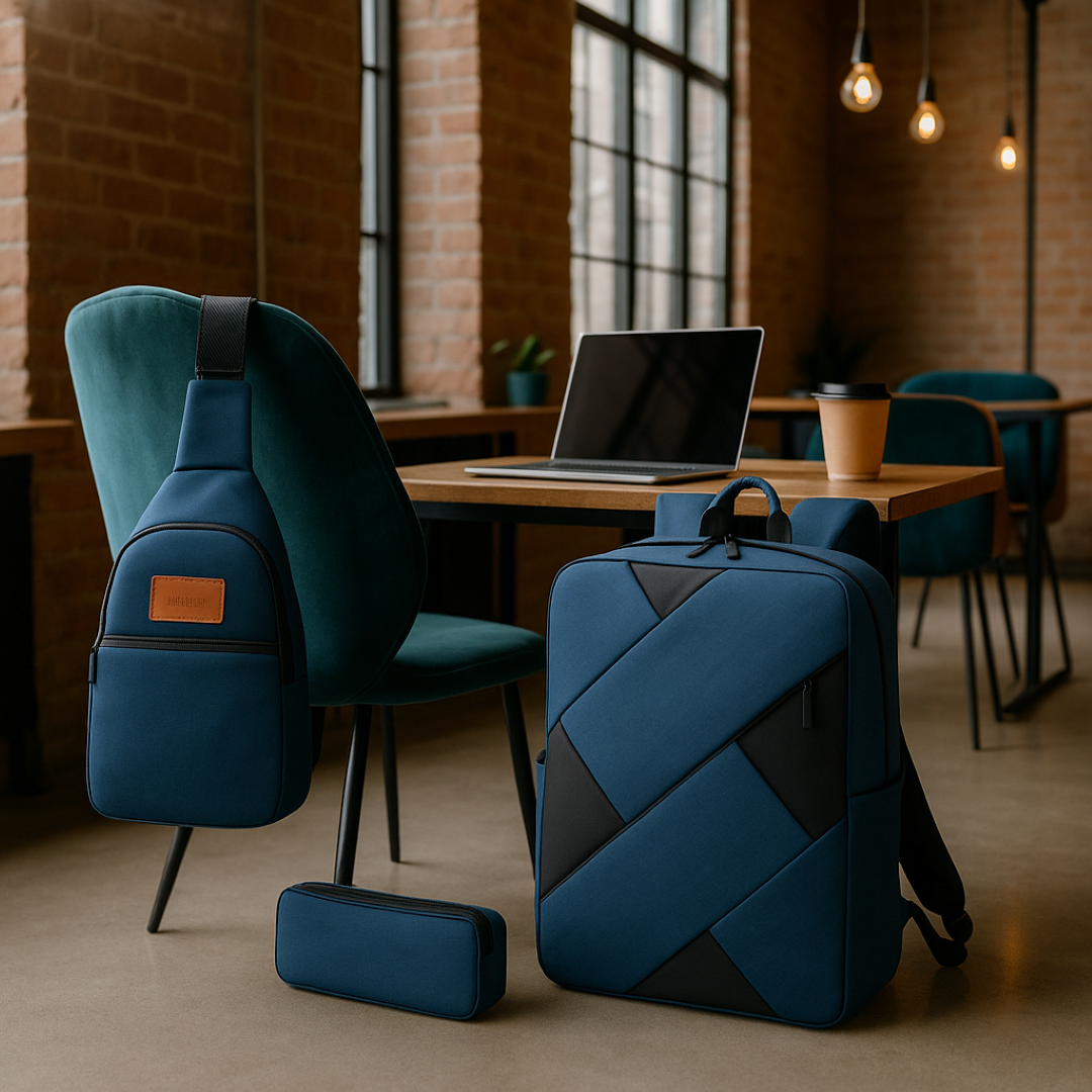 Evan | Set 3 in 1 con zaino e accessori coordinati - - Backpack Backpacks - Concept Palermo