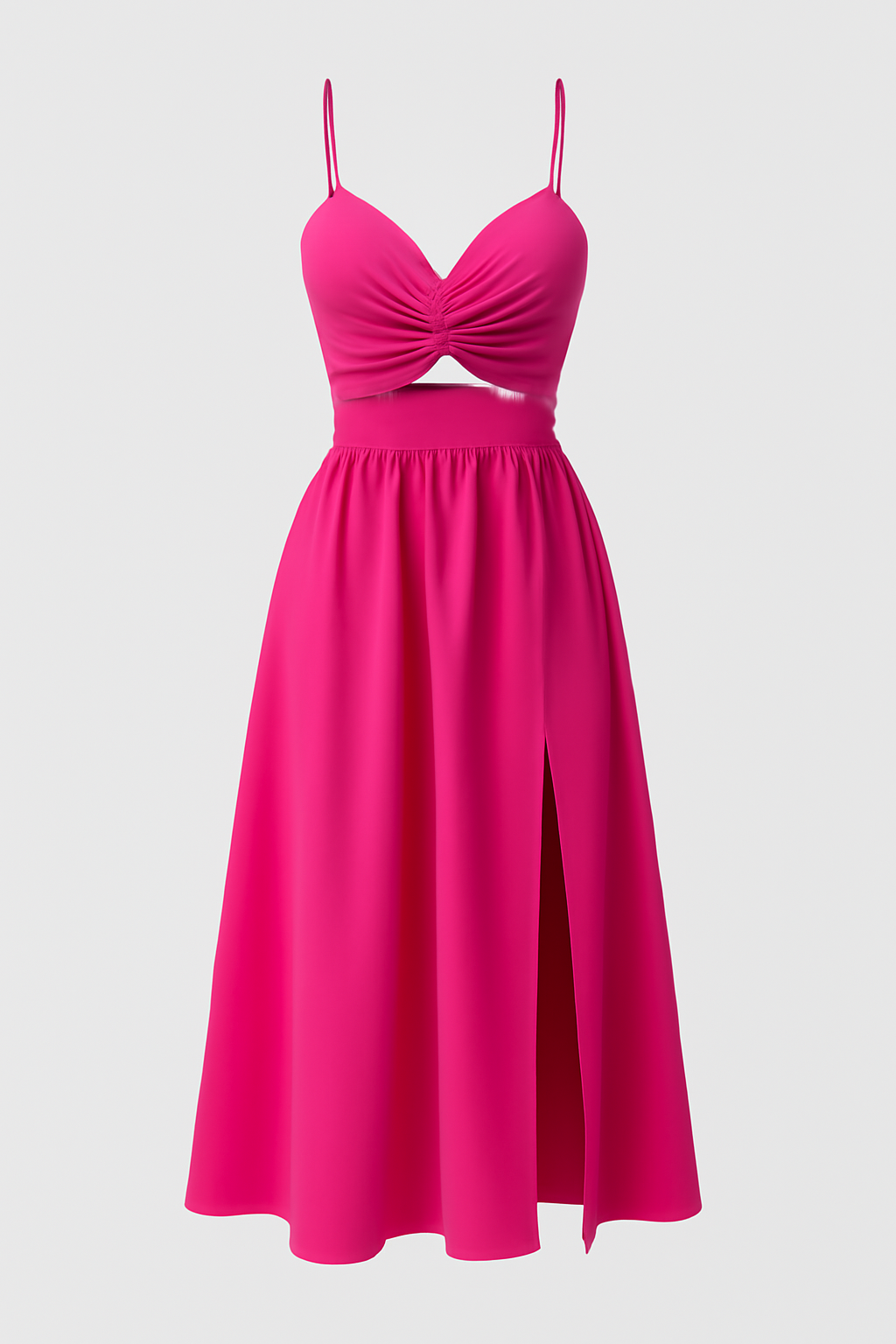 Rhea | Eleganza Abito Midi con Spacco e Spalline Sottili - Rosa - DRESS Dresses female dress Maxi dress Maxi Dresses Mini Dresses - Concept Palermo