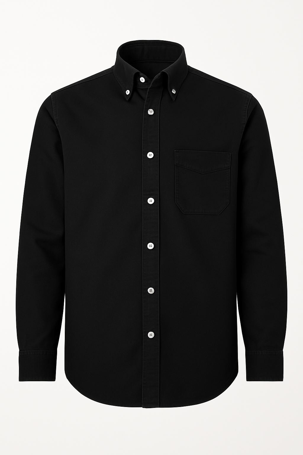 Ronald | Camicia classica in cotone a maniche lunghe – Stile senza tempo in diversi colori - Nero - men's polo men's polo shirt Shirts und Polos - Concept Palermo