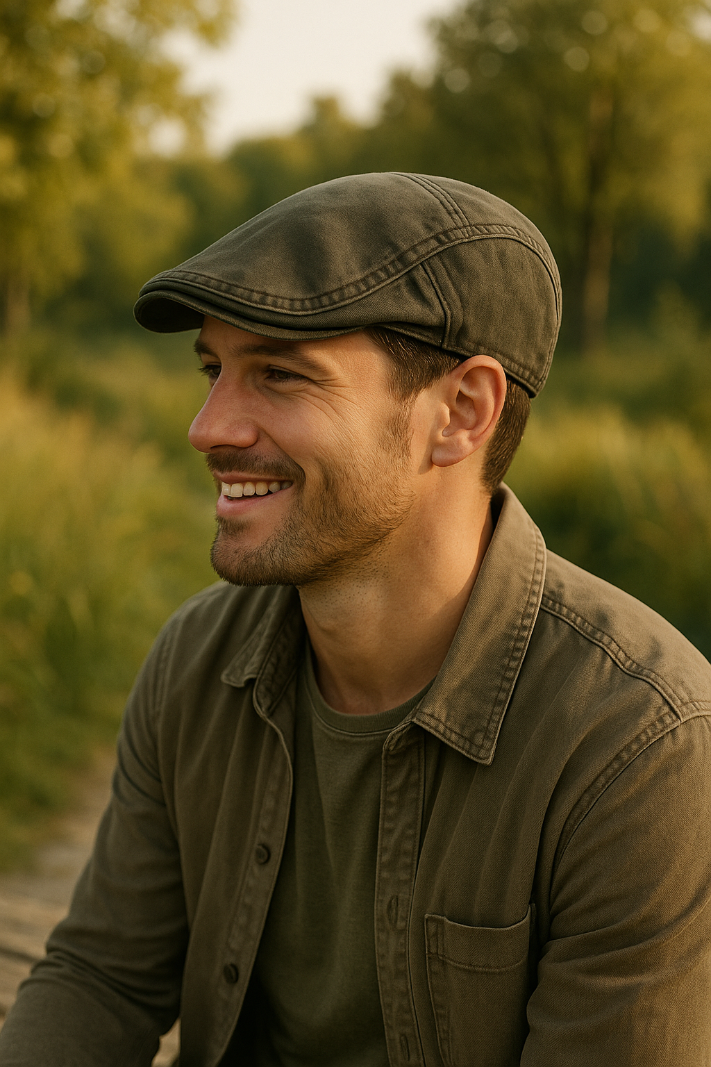 Jacob | Classico berretto piatto in cotone lavato, regolabile, stile vintage, da giornalaio - - hat hats Mens hat summer hat sun hat Sun Hats - Concept Palermo