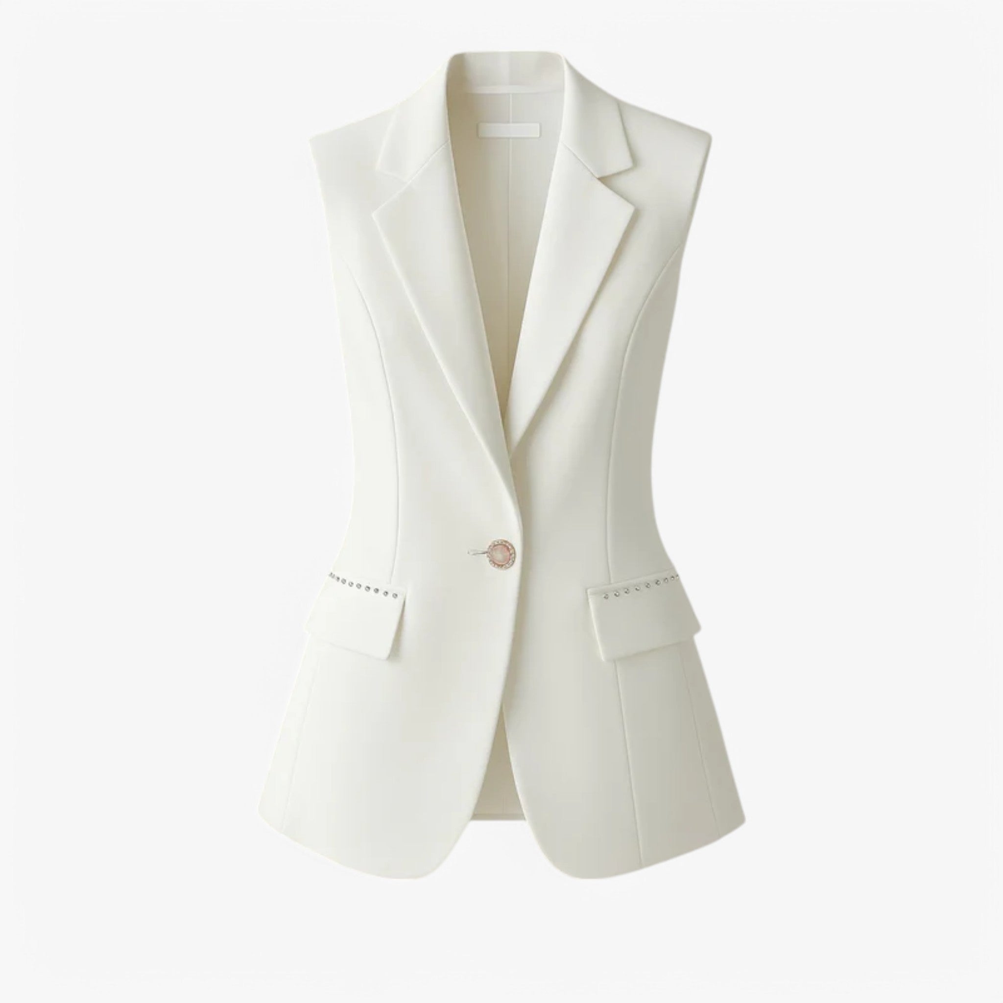 Glenda | Gilet senza maniche - Leggero e versatile - Bianco - tops for women vests WOMEN - Concept Palermo