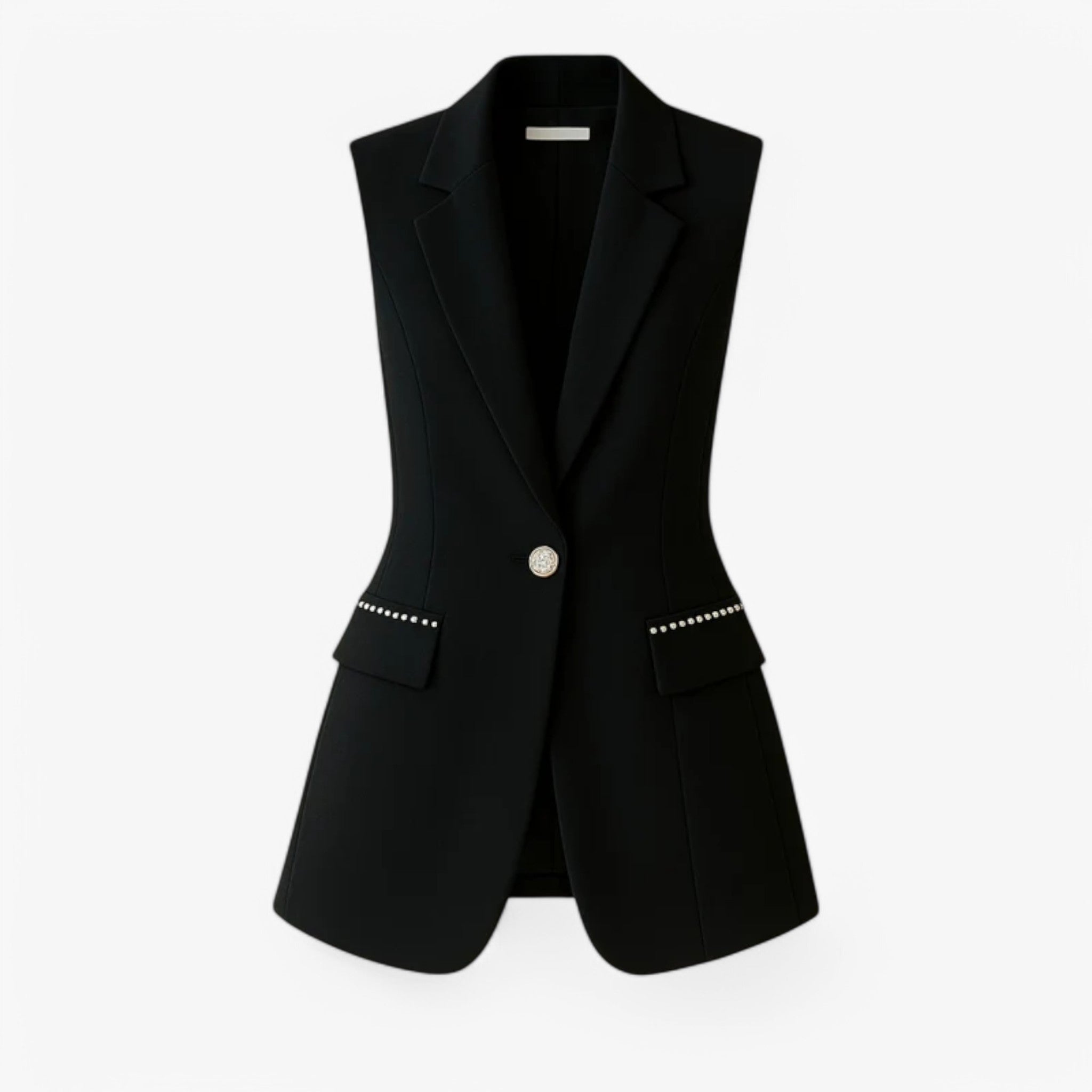 Glenda | Gilet senza maniche - Leggero e versatile - Nero - tops for women vests WOMEN - Concept Palermo