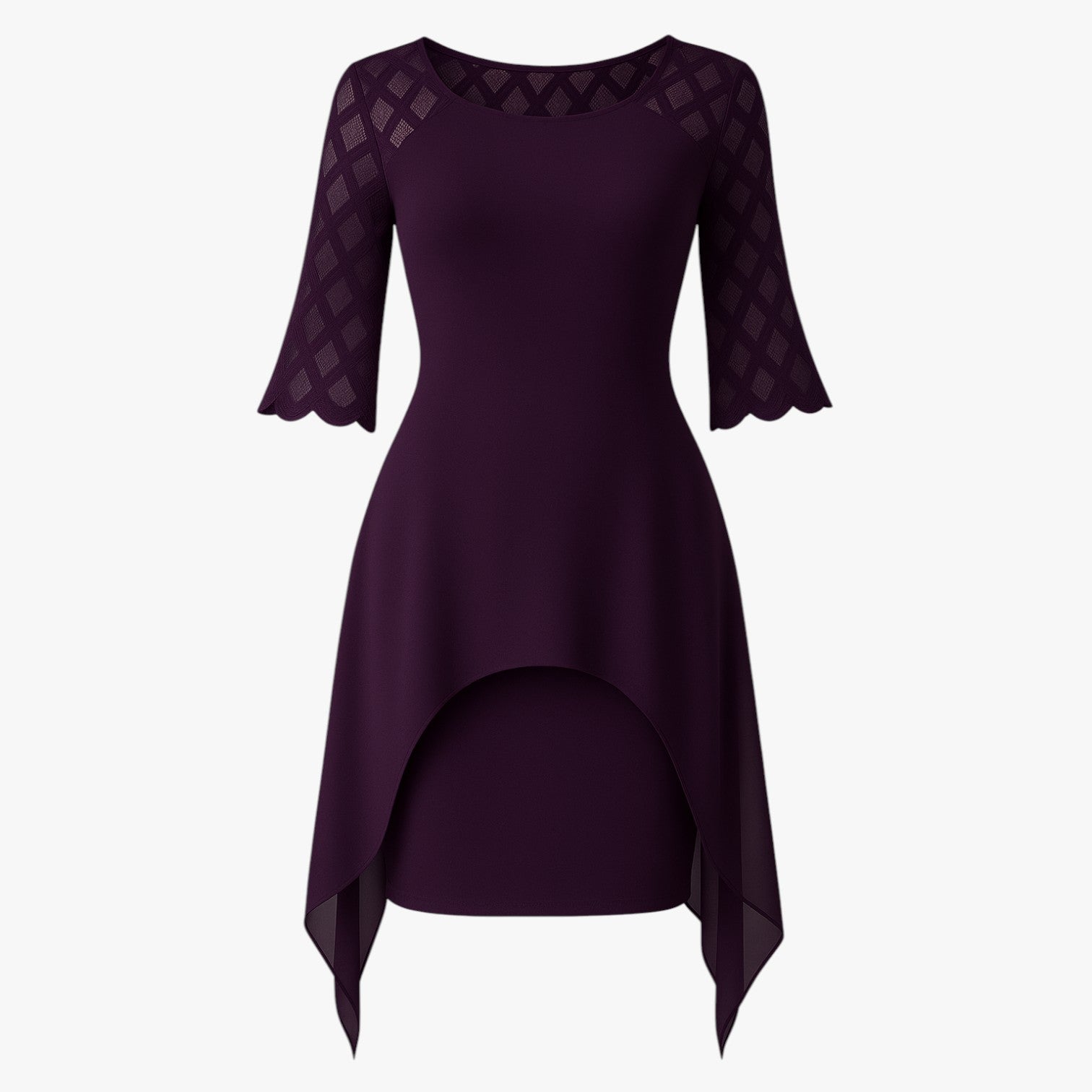 Elegantemente | Abito Elegante Taglie Forti - Stile Sicuro e Versatile - Viola - ALL Damen Damenbekleidung Damenkollektion Kleid Kleider in Übergröße Kleidung Plusgröße - Concept Palermo