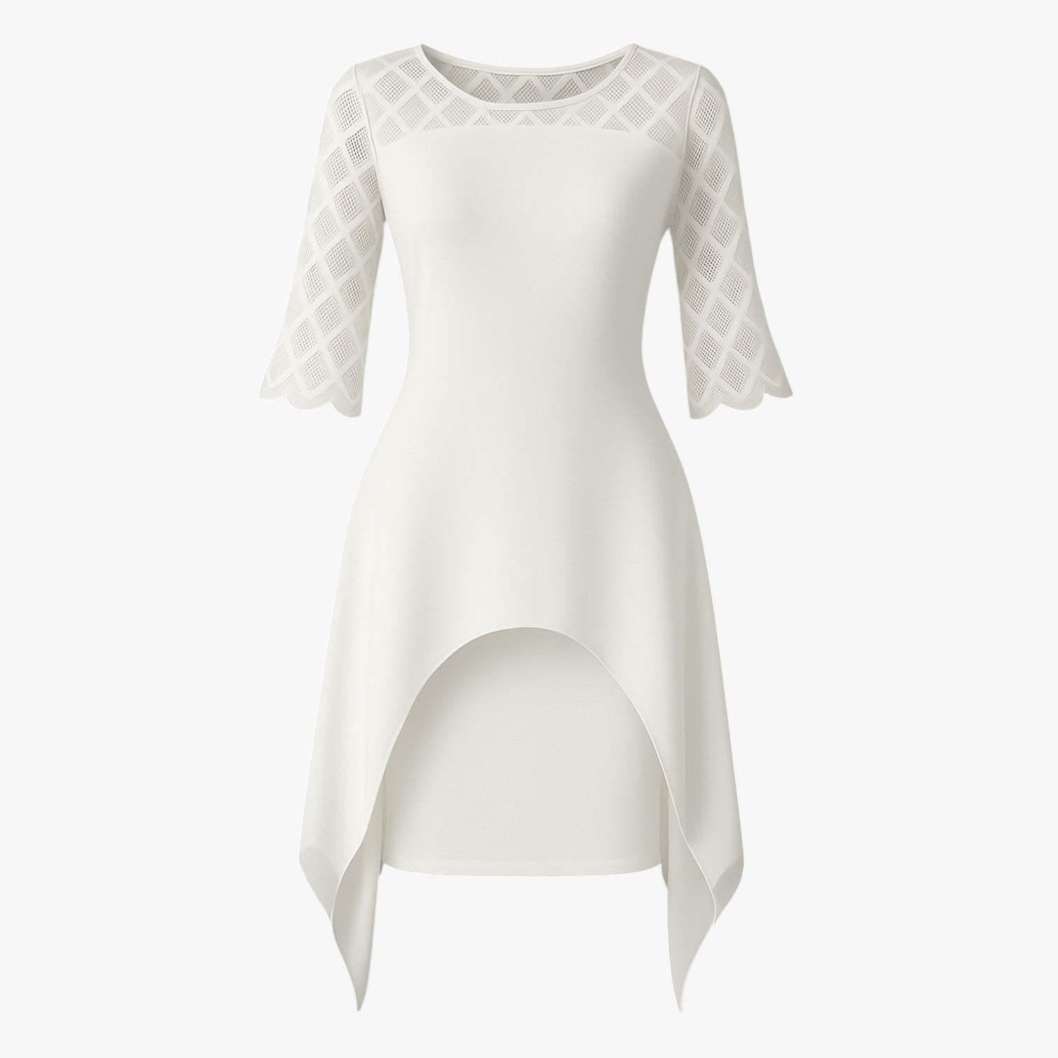 Elegantemente | Abito Elegante Taglie Forti - Stile Sicuro e Versatile - Bianco - ALL Damen Damenbekleidung Damenkollektion Kleid Kleider in Übergröße Kleidung Plusgröße - Concept Palermo