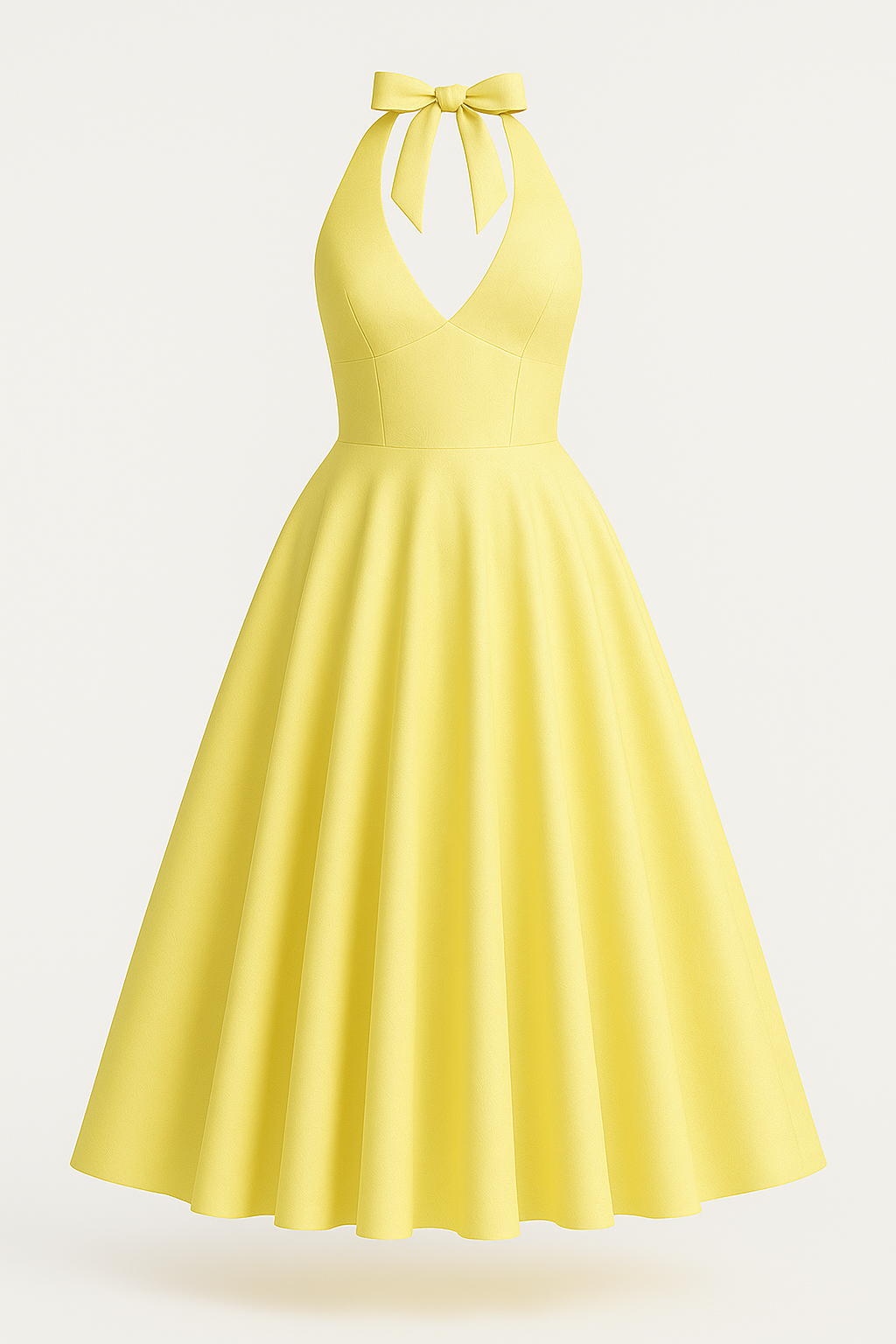 Adrianna | Abito Midi Elegante con Schiena Scoperta - Giallo - abito elegante abito midi corsetto gonna leggera look sofisticato moda femminile schiena scoperta tessuto luminoso vestito da cerimonia vestito per occasioni speciali - Concept Palermo