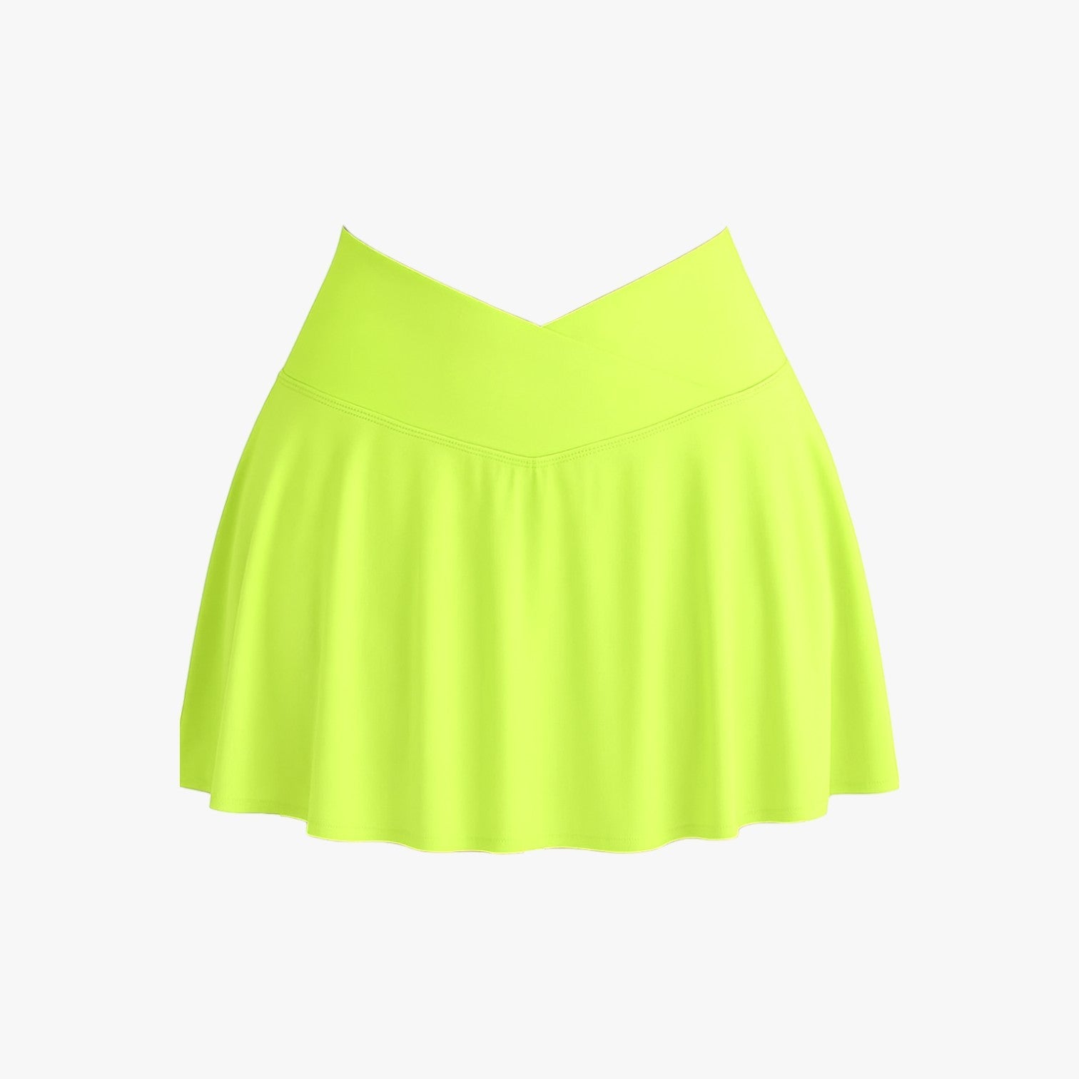 Clara | Gonna sportiva elasticizzata con shorts integrati - Verde - - Concept Palermo
