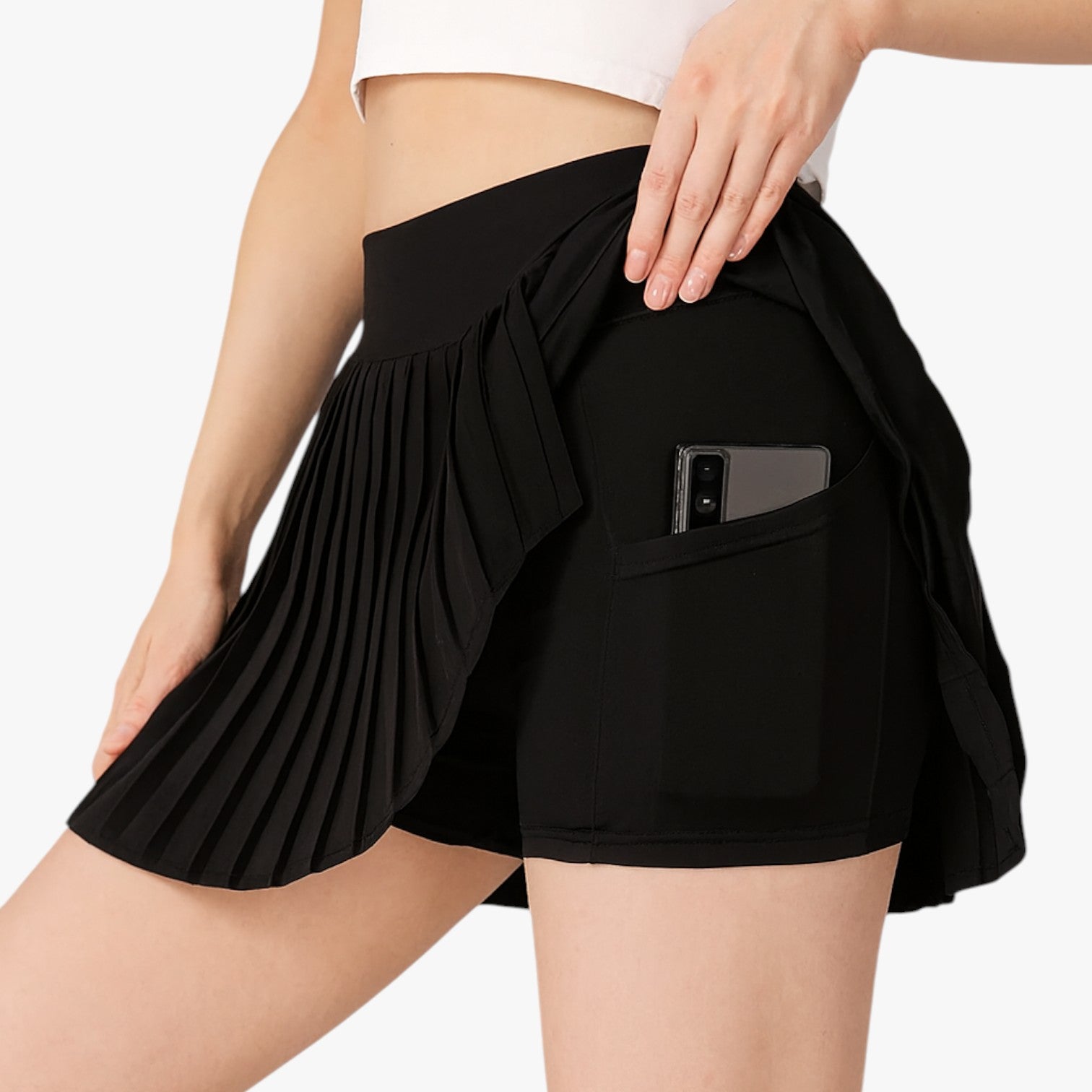 Nora | Vestito sportivo plissettato elasticizzato con tasche - - - Concept Palermo