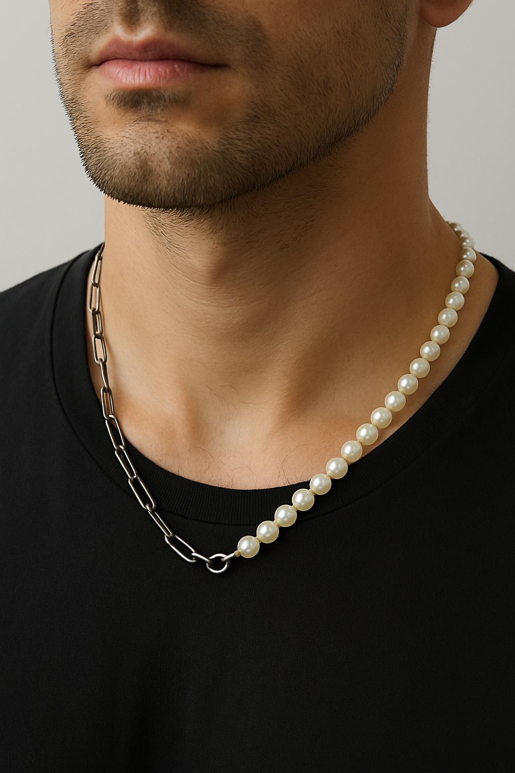 Louis | Collana a maglie miste con catenina - - fashion Fashion Necklaces necklace for men NECKLACES - Concept Palermo