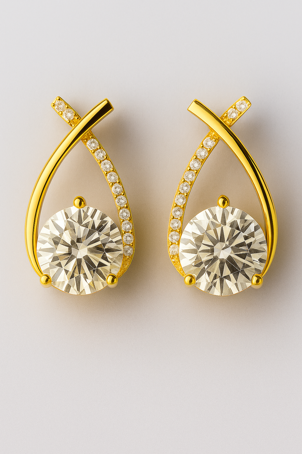 Aurora | Eleganti Orecchini con Zirconia e Aspetto Oro - Guld - Earrings Earrings for Women Girls fashion women - Concept Palermo