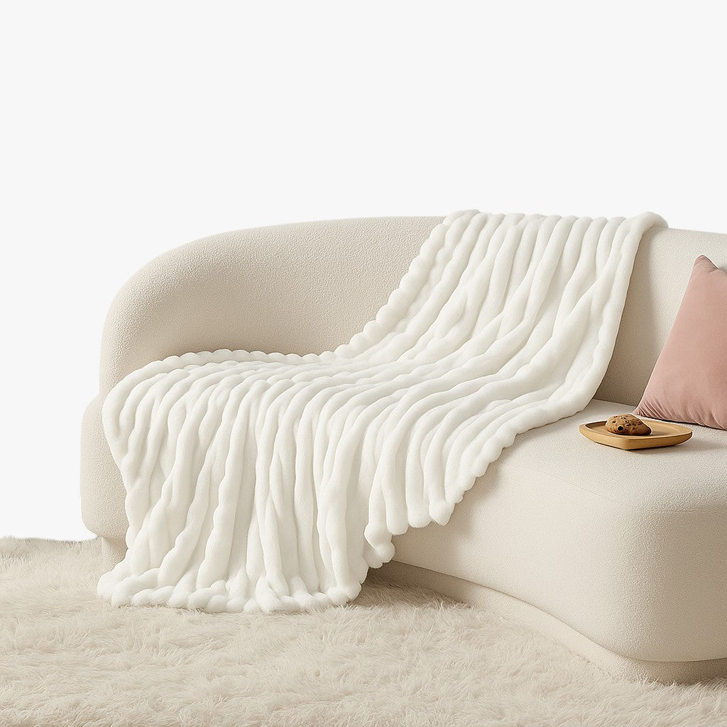 Sophie | Coperte in pile bianco - Morbido e confortevole per momenti piacevoli - - - Concept Palermo