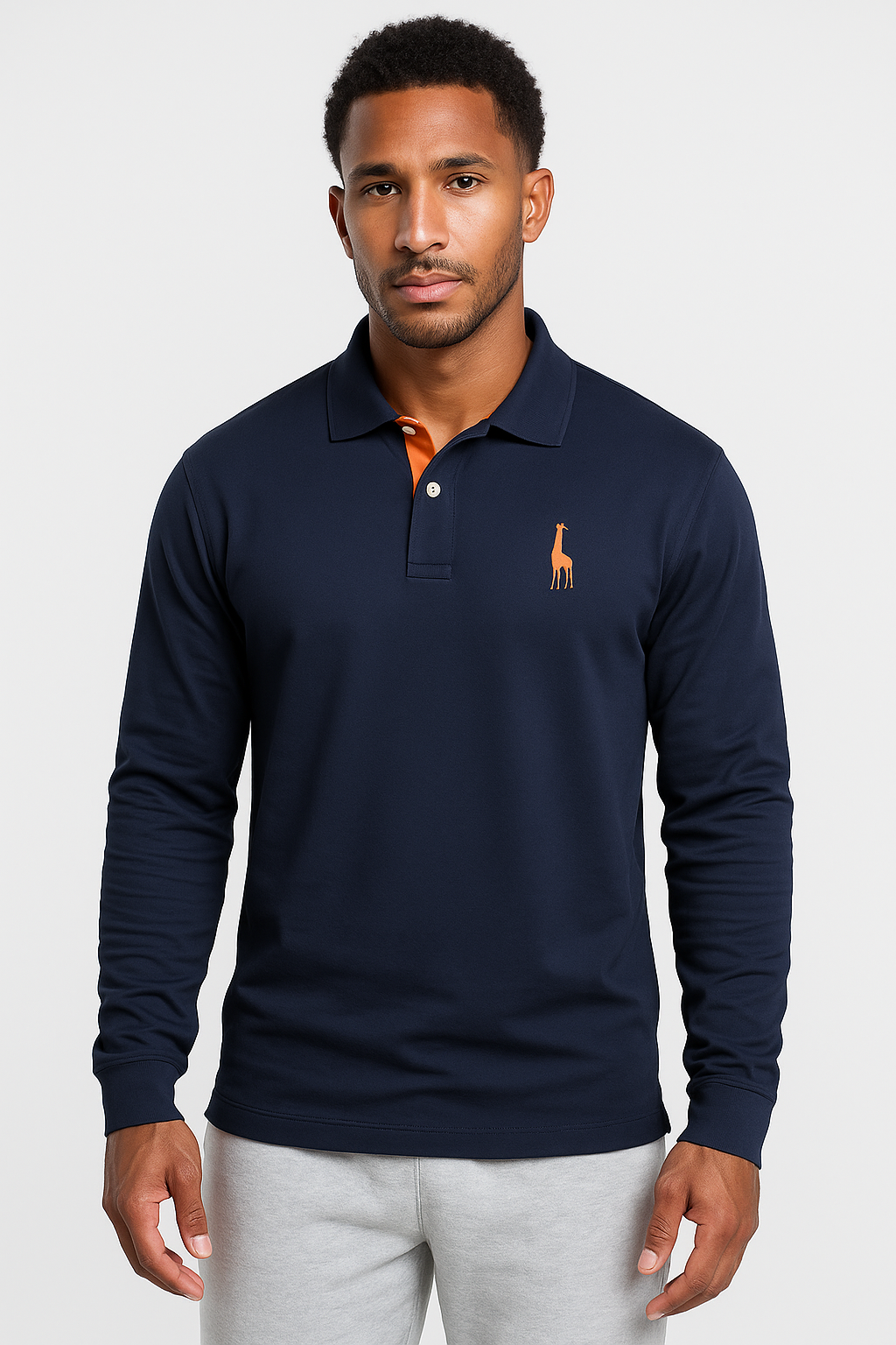 Lorenzo | Camicia Polo a Manica Lunga – Stile Classico e Comfort Quotidiano - - allsidig poloskjorte elegant poloskjorte Frank poloskjorte jeans eller chinos kvalitetsplagg langermet poloskjorte lett å style mann moderne poloskjorte polert look - Concept Palermo