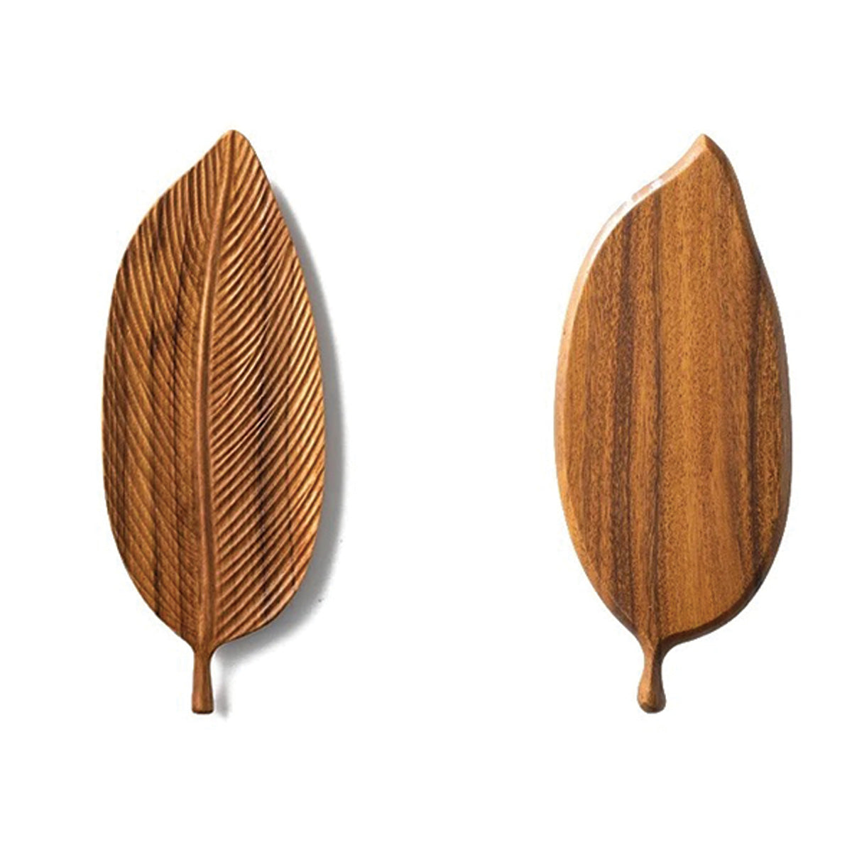 Elegante vassoio da portata in noce scuro con design di foglie dettagliato – Trasforma il tuo intrattenimento in qualcosa di speciale! - - Decor Kitchen Tableware - Concept Palermo
