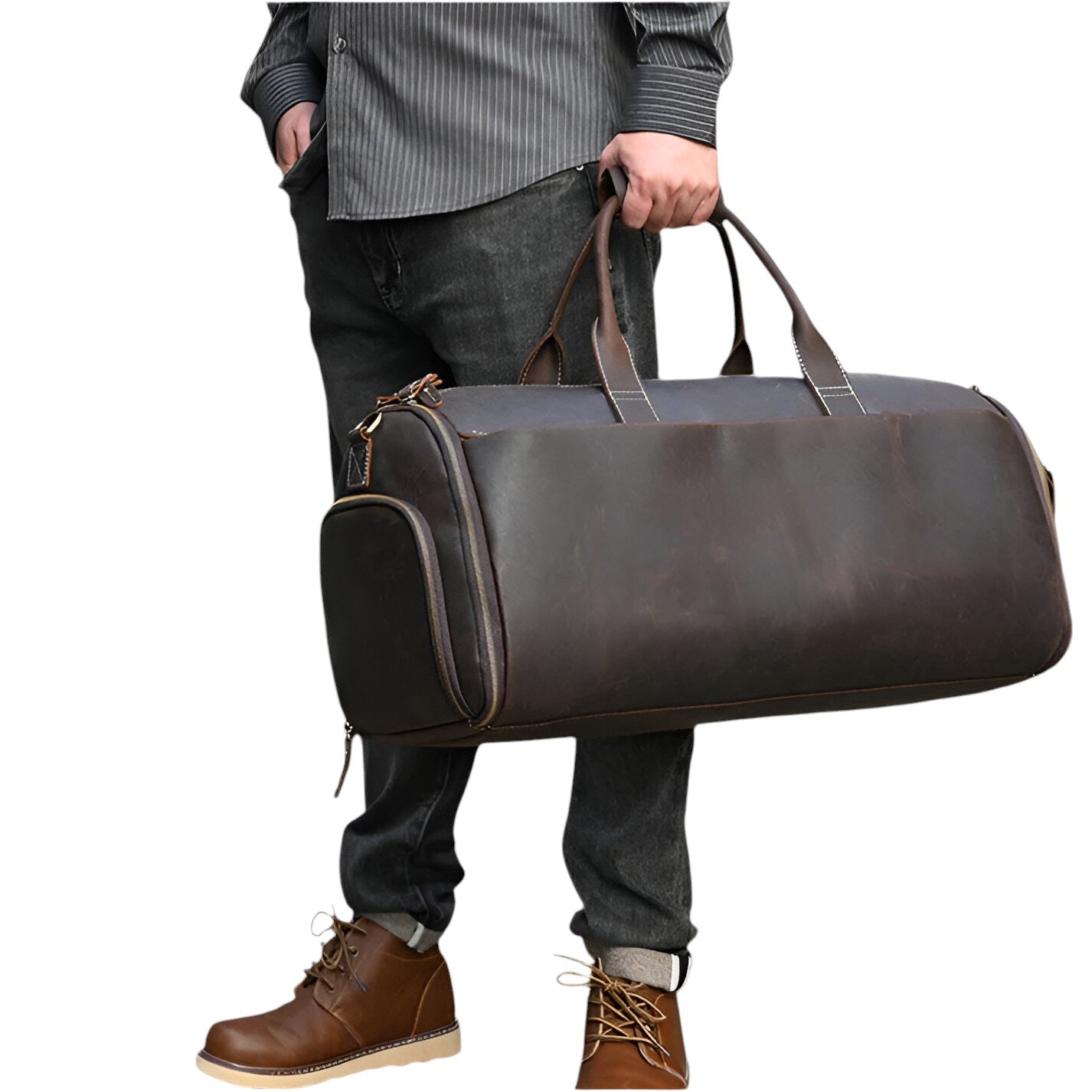 Lorenzo | Borsa da Viaggio in Pelle Piena di Alta Qualità - - - Concept Palermo