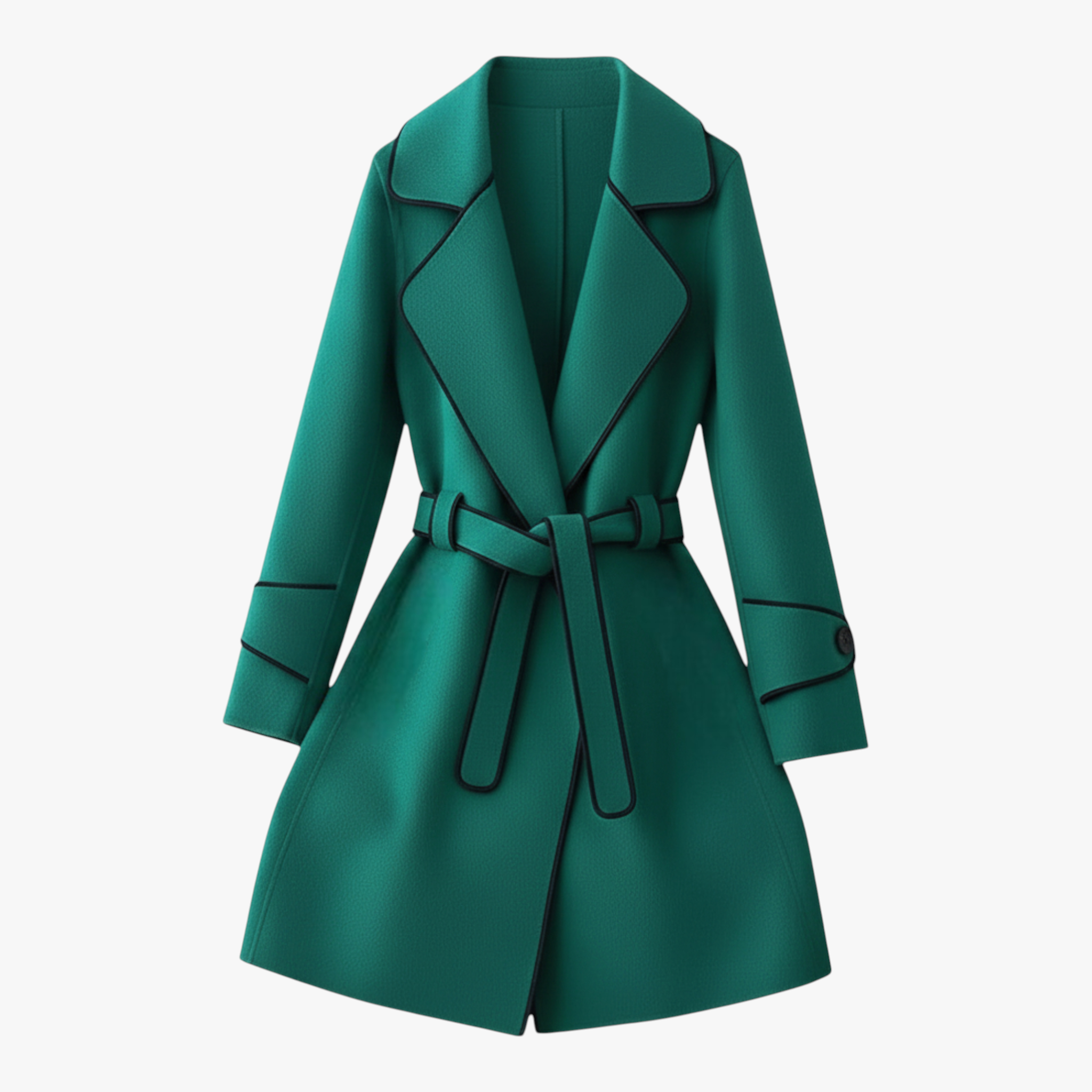 Lily | Giacca Invernale Donna Elegante con Cintura - Verde - capispalla cappotti autunno inverno cappotti con cintura cardigan giacche da donna giacche eleganti moda femminile soprabito elegante - Concept Palermo