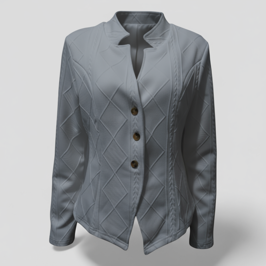 Verna | Camicia Elegante a Maniche Lunghe - Grigio - - Concept Palermo