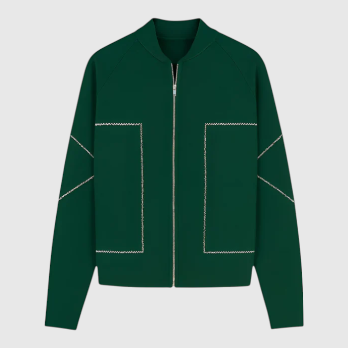 Clara | Giacca da Donna con Cerniera – Leggera e di Stile - Verde - giacca autunnale donna giacca casual donna giacca donna con cerniera giacca elegante donna giacca leggera donna giacca pratica con zip - Concept Palermo