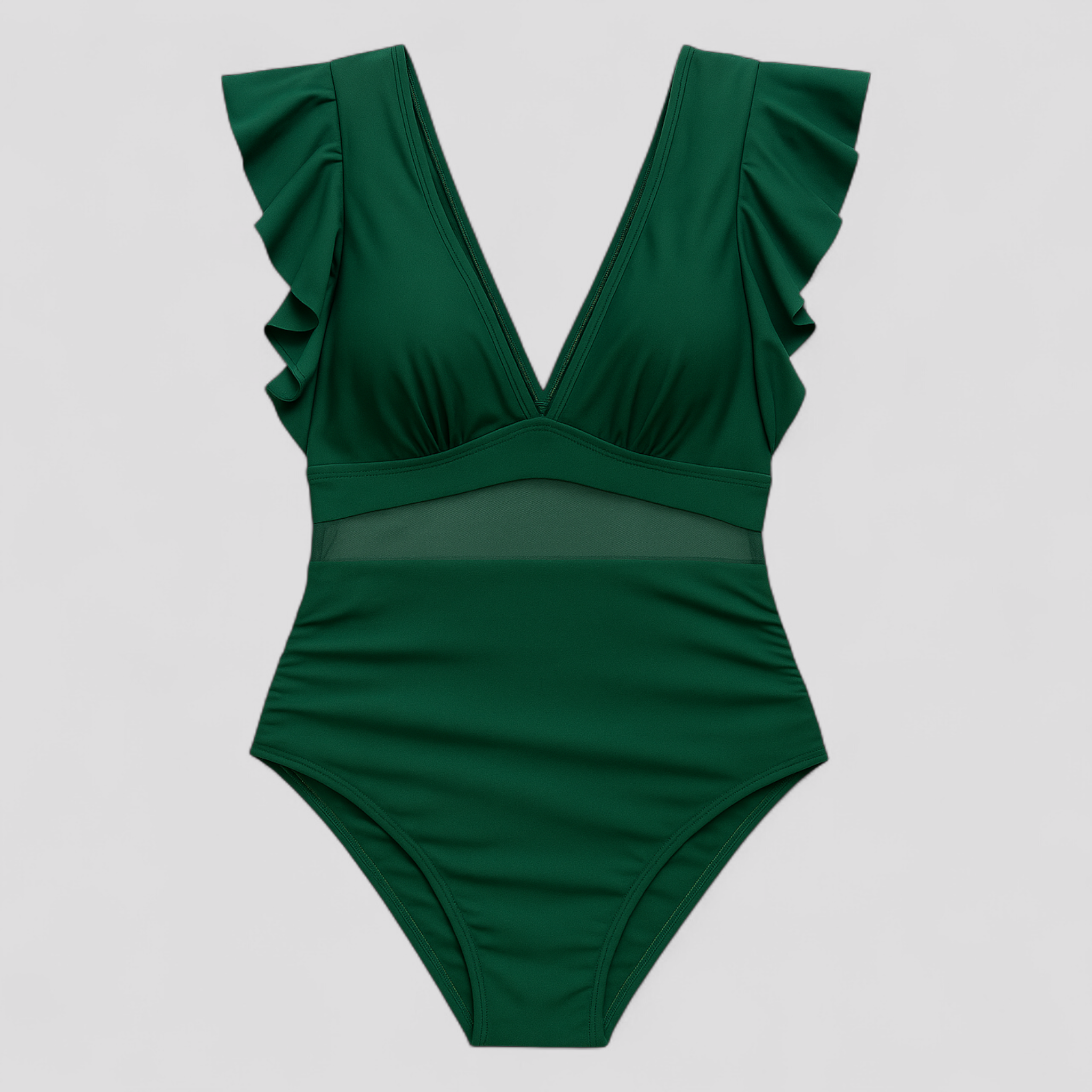 Melody | Costume Intero Sexy da Bagno Donna - Verde - bikini con dettagli in rete costume da bagno comodo costume da bagno donna costume da bagno lusinghiero costume da bagno moderno costume da bagno nero costume da bagno patchwork costume da bagno sexy costume intero con rete moda mare estate - Concept Palermo
