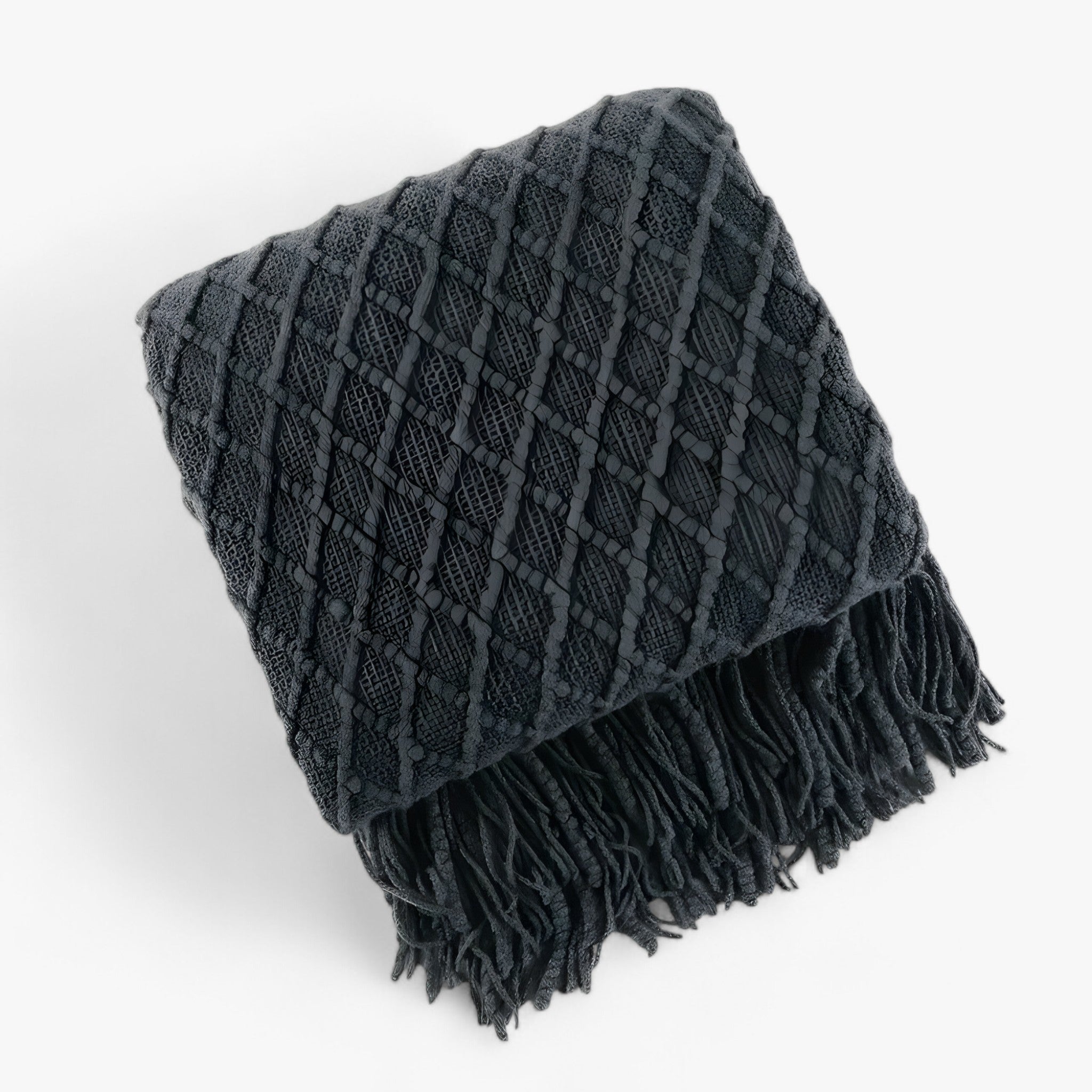 Ely | Coperta in cashmere nordico - Elegante e comoda - Grigio scuro nero - Blanket Blankets - Concept Palermo