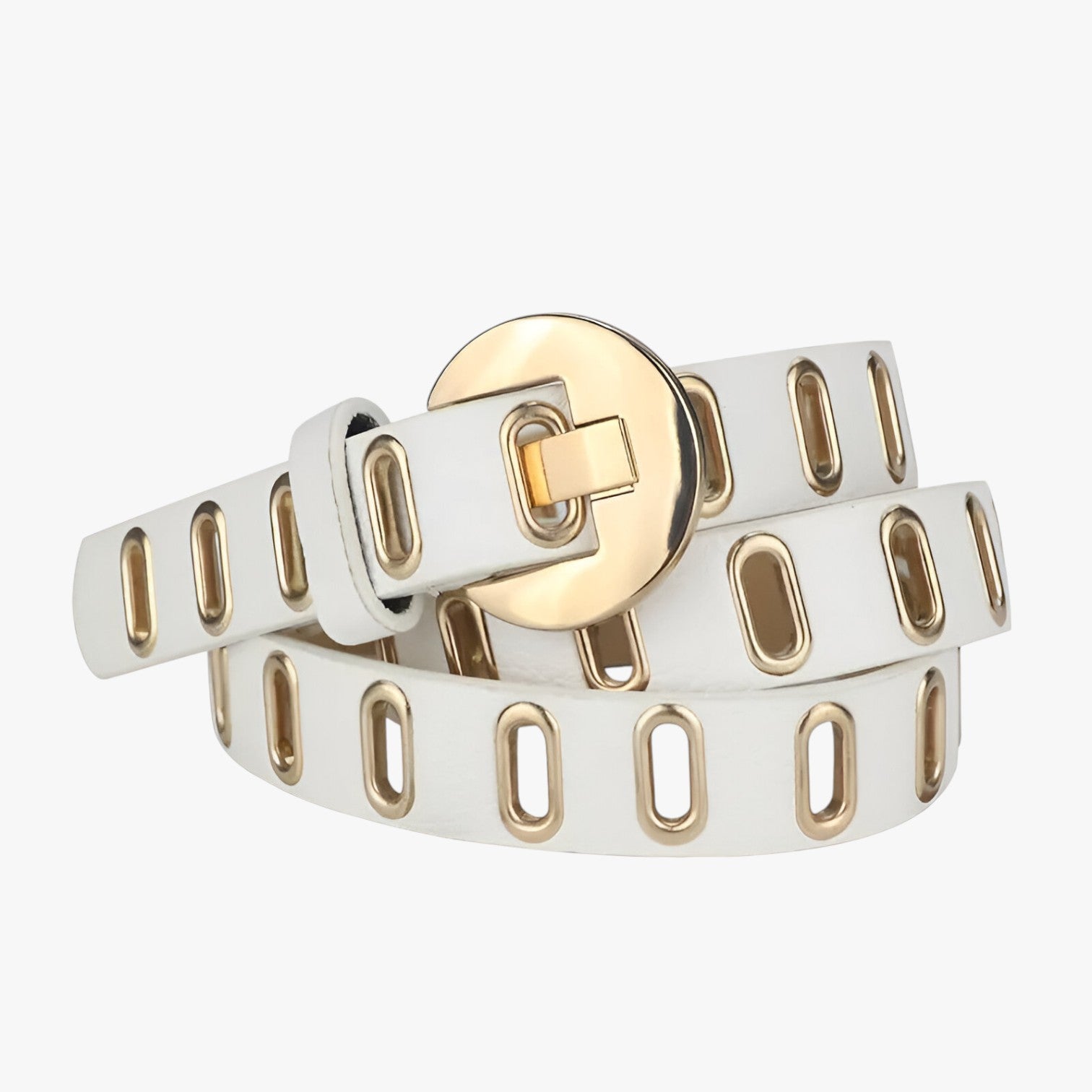 Ellie | Cintura Grunge Donna Regolabile Stile Punk con Fibbia in Lega - bianco - Belts belts for woman waist belt for women Womens belt - Concept Palermo