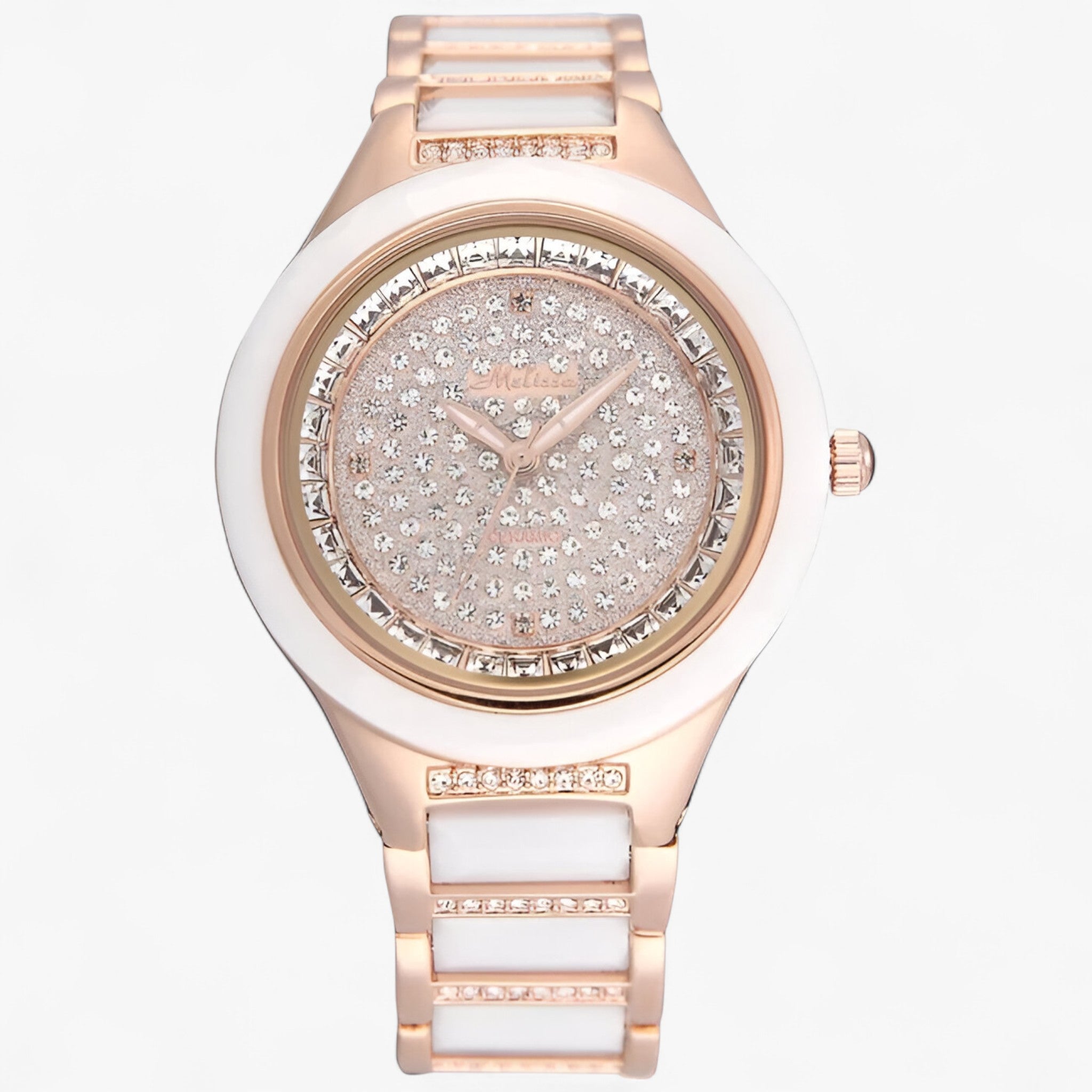 Katirina | Orologio in ceramica con cristallo austriaco - Rosa Bianca - female watch watch for women - Concept Palermo