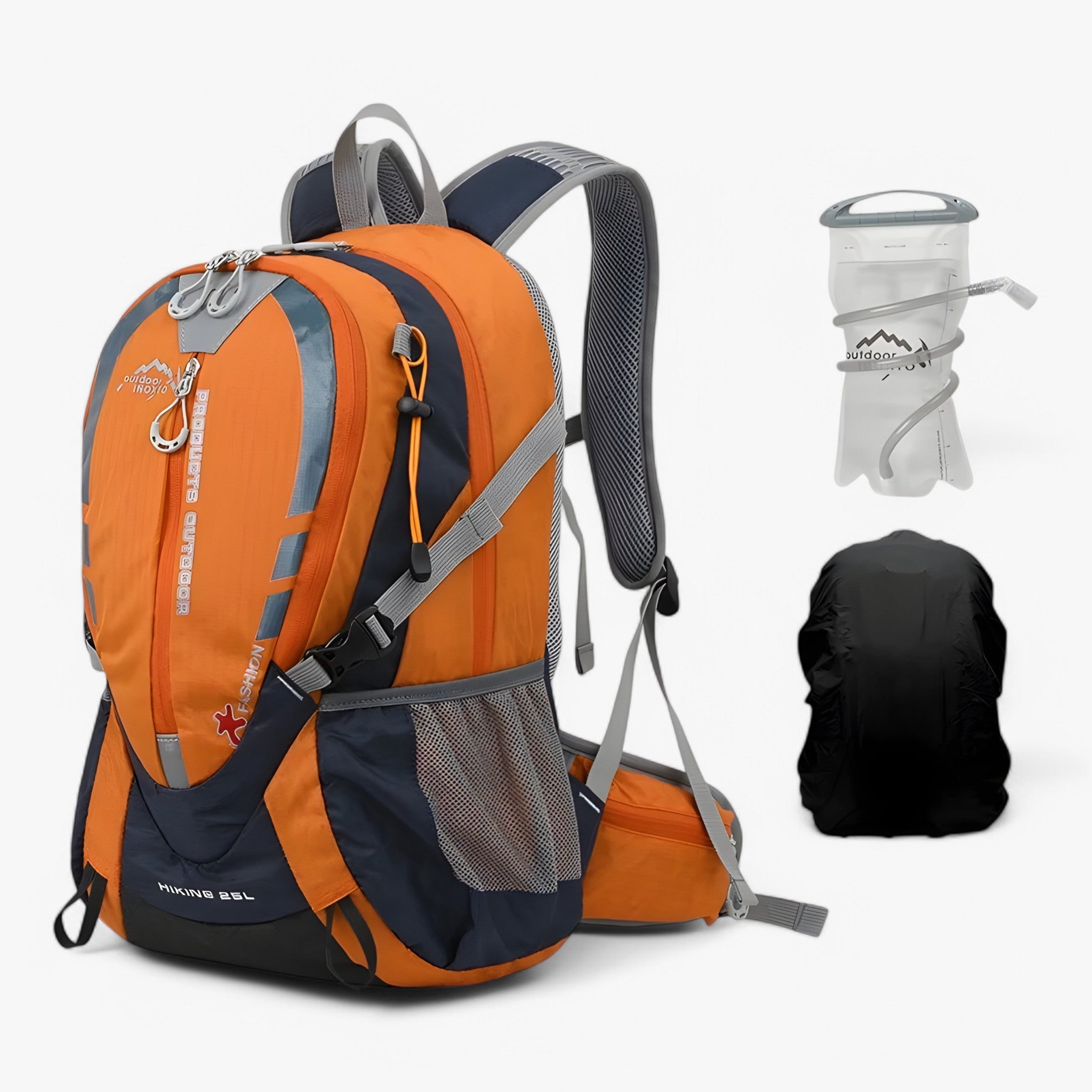 Arthur | Zaino idrico da 25L - Arancione 2L Copertura pioggia - - Concept Palermo