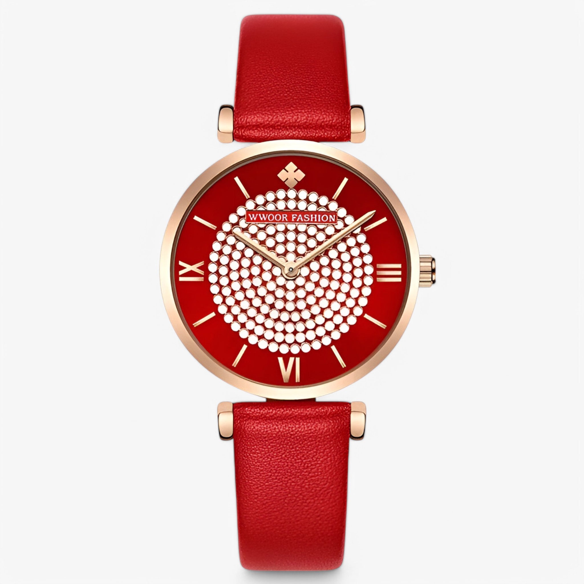 Valeria | Orologio elegante in pelle rossa - rossa - watch for women - Concept Palermo