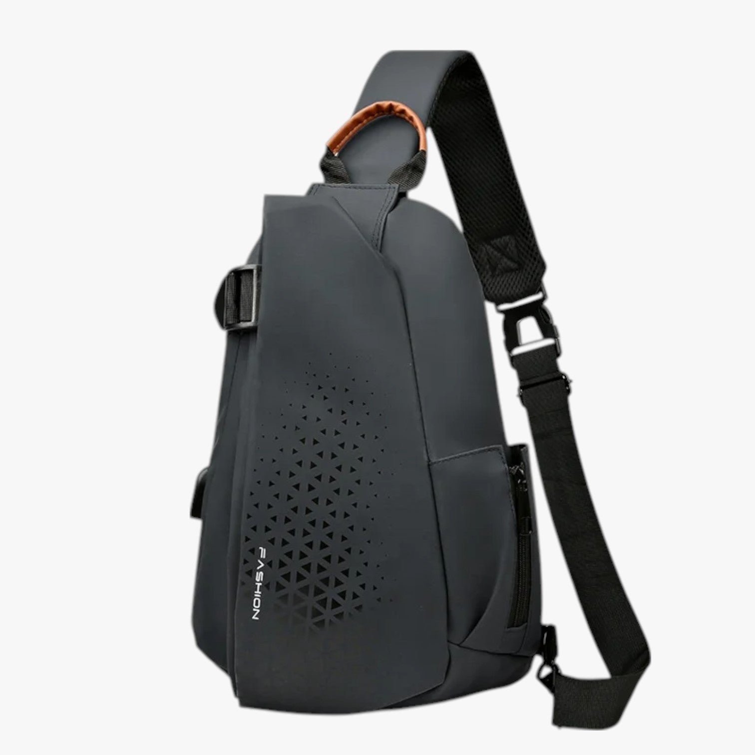 Borsa a tracolla impermeabile Dominick con USB: stile e ricarica sempre con te - L Grigio - Bags mens bag - Concept Palermo