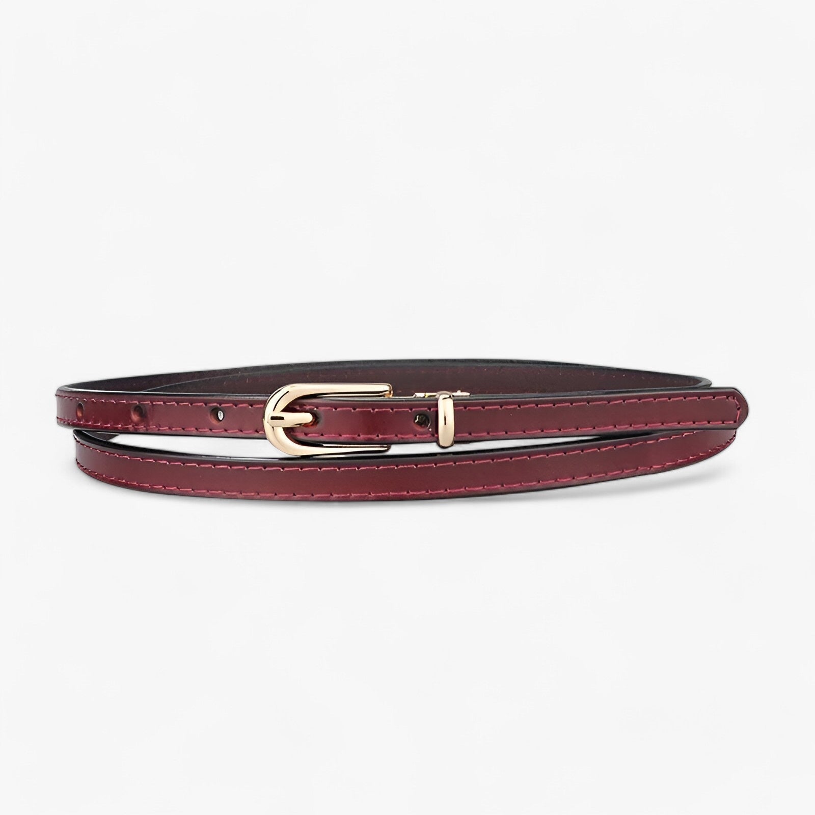 Helen | Cintura da donna - Pelle genuina sottile per uno stile disinvolto - Rosso-marrone - belts waist belt for women Womens belt - Concept Palermo