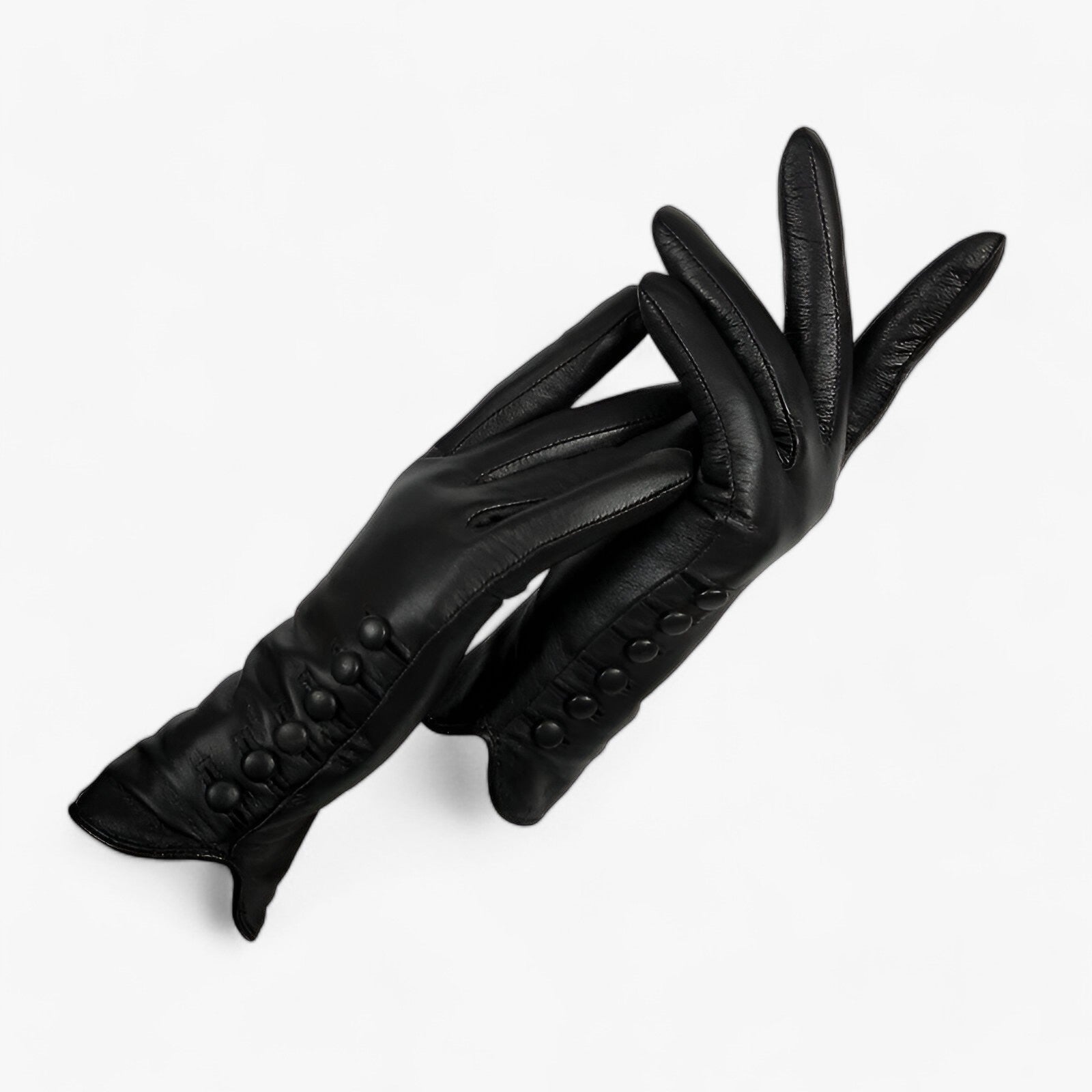 Myra | Guanti di Pelle Luxe per Giornate Fredde - nero - gloves winter gloves womens fasion - Concept Palermo