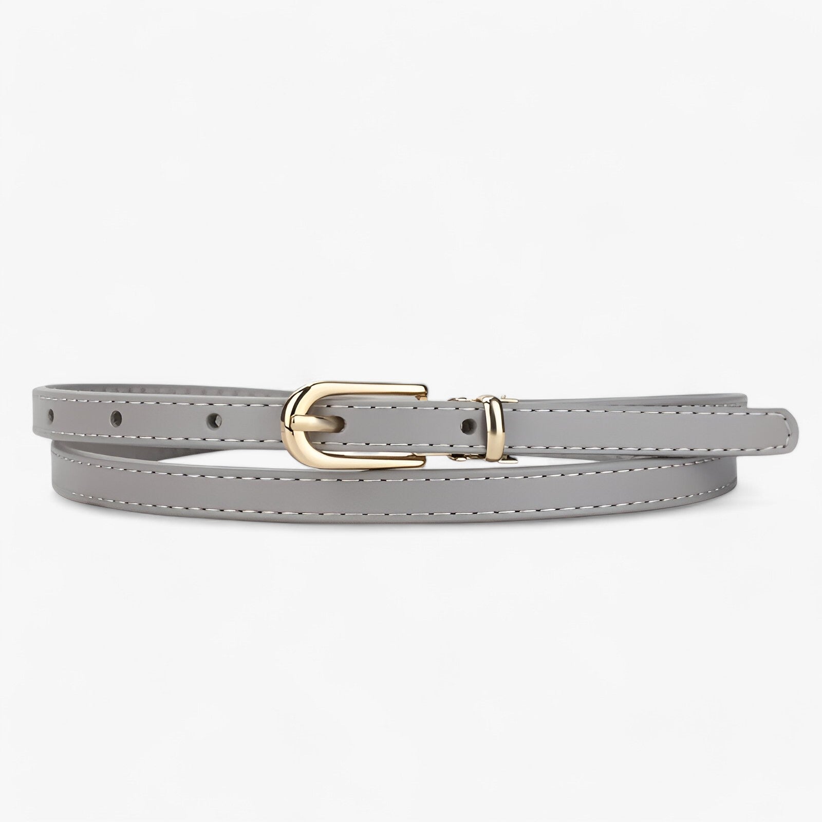 Helen | Cintura da donna - Pelle genuina sottile per uno stile disinvolto - Grigio - belts waist belt for women Womens belt - Concept Palermo