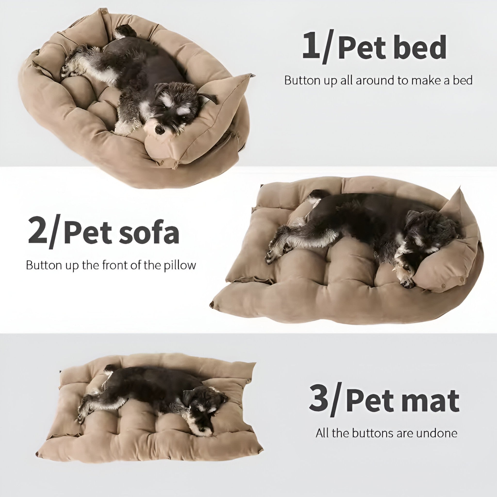 Buddy | Letto per Animali Multifunzionale 3-in-1 per Cani e Gatti - - - Concept Palermo