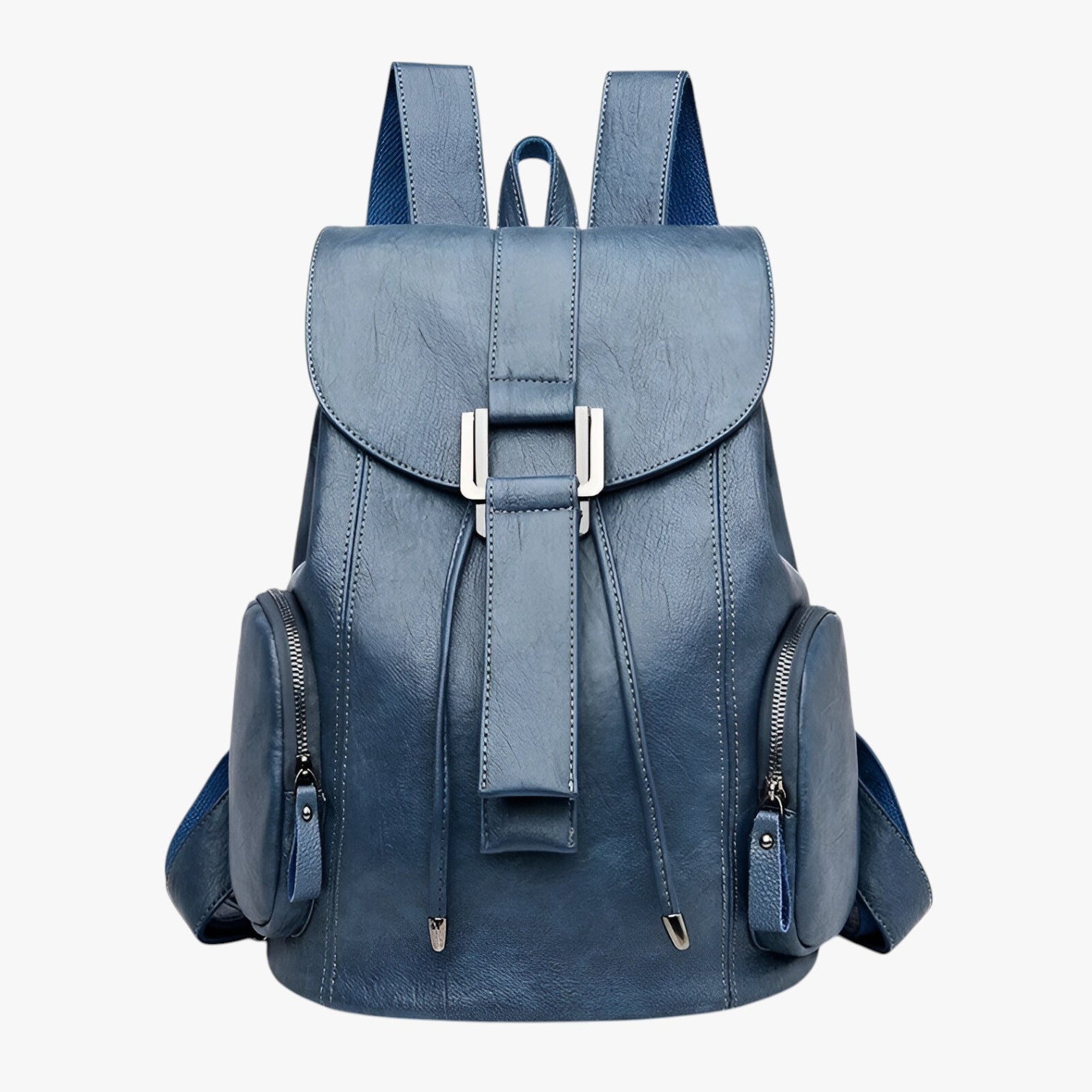 Charlie | Zaino in pelle alla moda con grande capacità - Blu chiaro - Backpacks Bags - Concept Palermo
