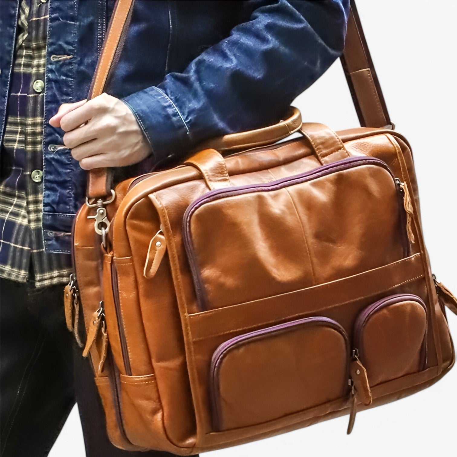 Murphy | Luxe e spaziosa - borsa per laptop in pelle per lavoro e viaggi - - Bags mens bag Shoulder Bags - Concept Palermo