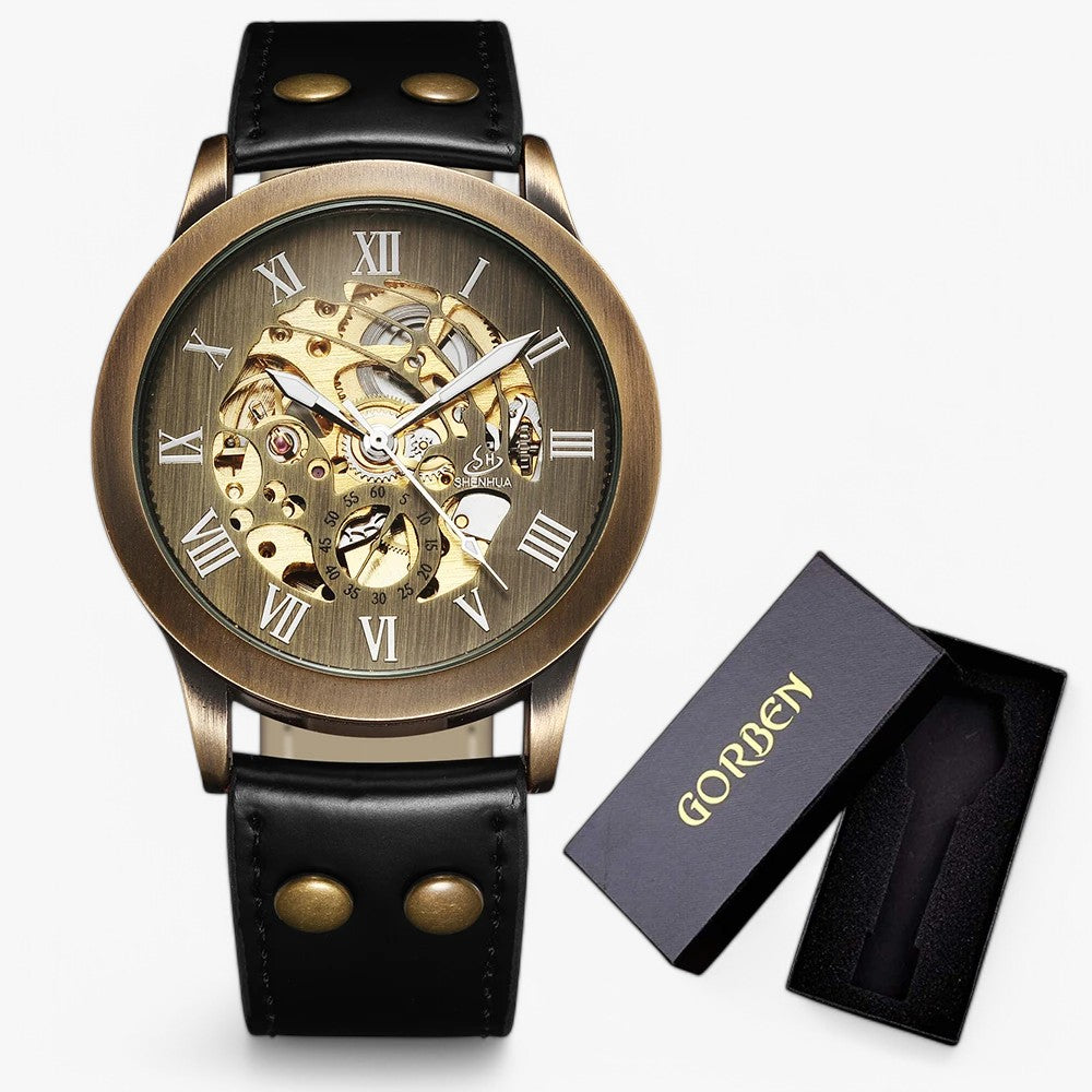 Luc | Orologio da uomo retrò di lusso – Senza tempo e stiloso - Nero con scatola - watch for men watches - Concept Palermo