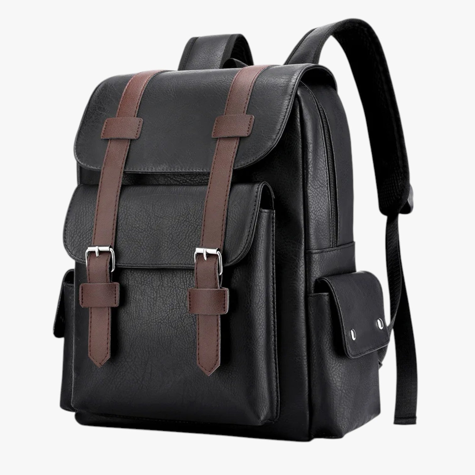 Landon | Zaino impermeabile in pelle PU per laptop: stile e protezione - Nero - Backpack bags for men mens bag - Concept Palermo