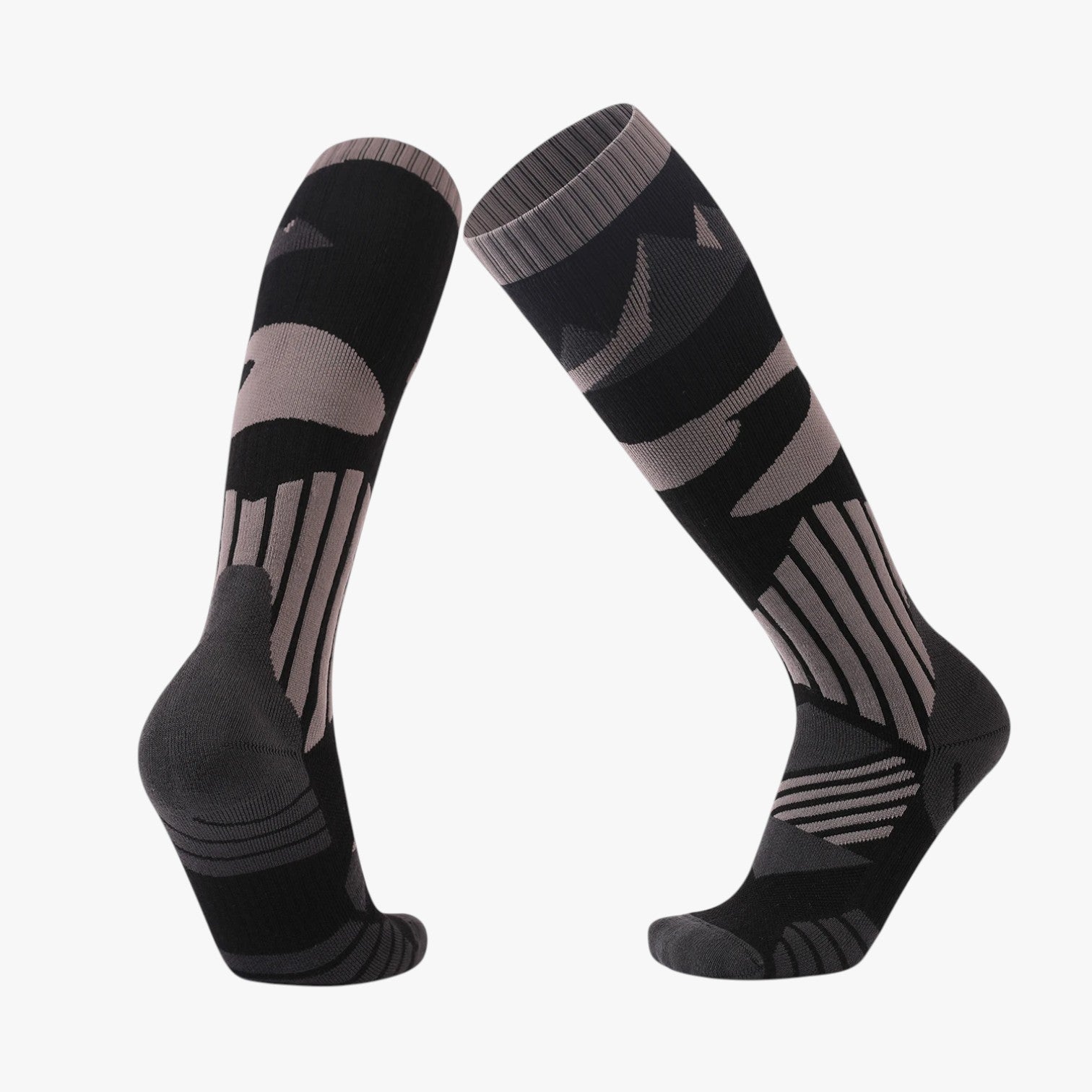 Donovan | Style and protection on the slopes: highly breathable wool ski socks - Nero - Hiking Socks socks - Concept Palermo