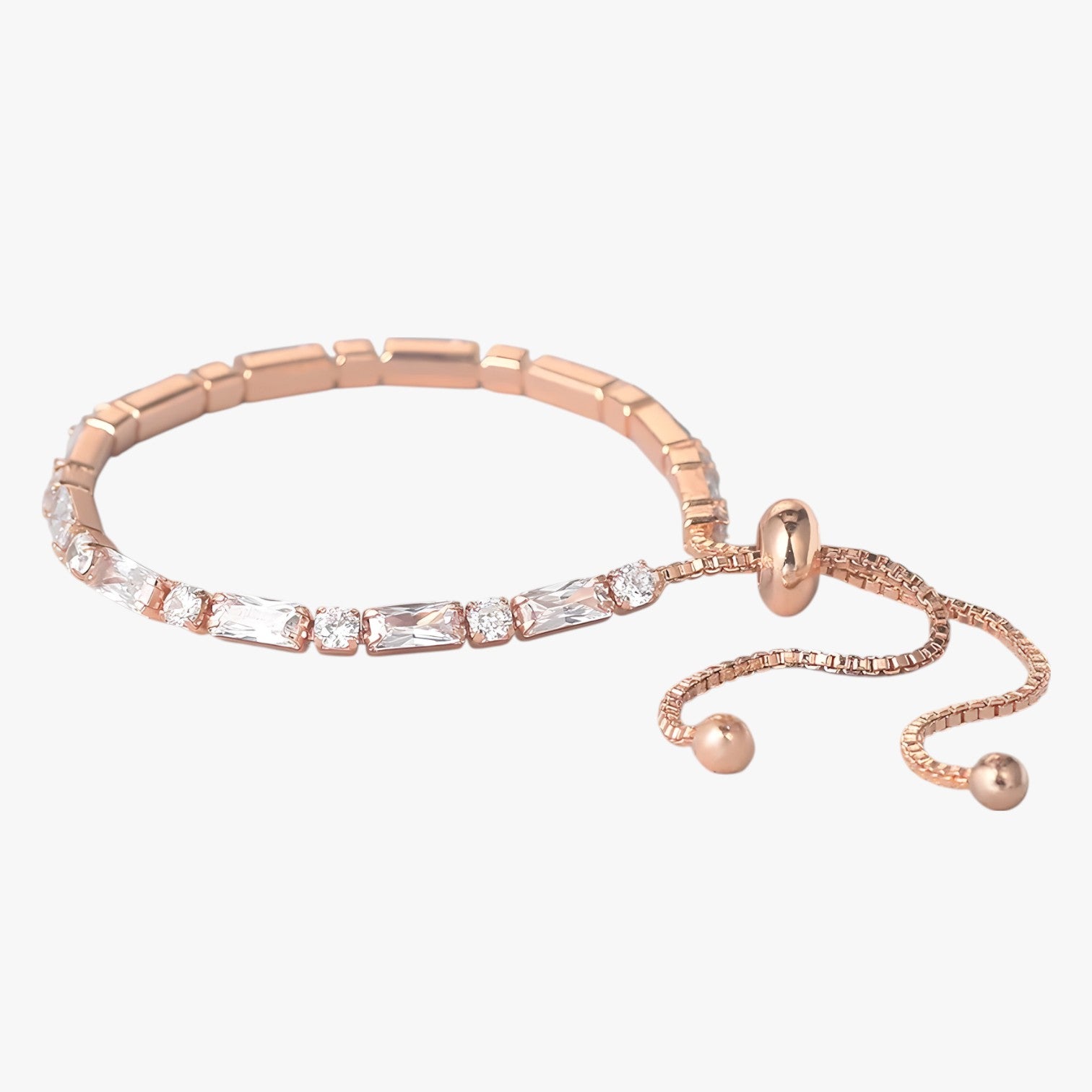Valerie | Bracciale Geometrico Oro Rosa con Zircone Elegante Regalo Donna - - BRACELET BRACELET FOR WOMEN BRACELETS bracelets for women women bracelets - Concept Palermo